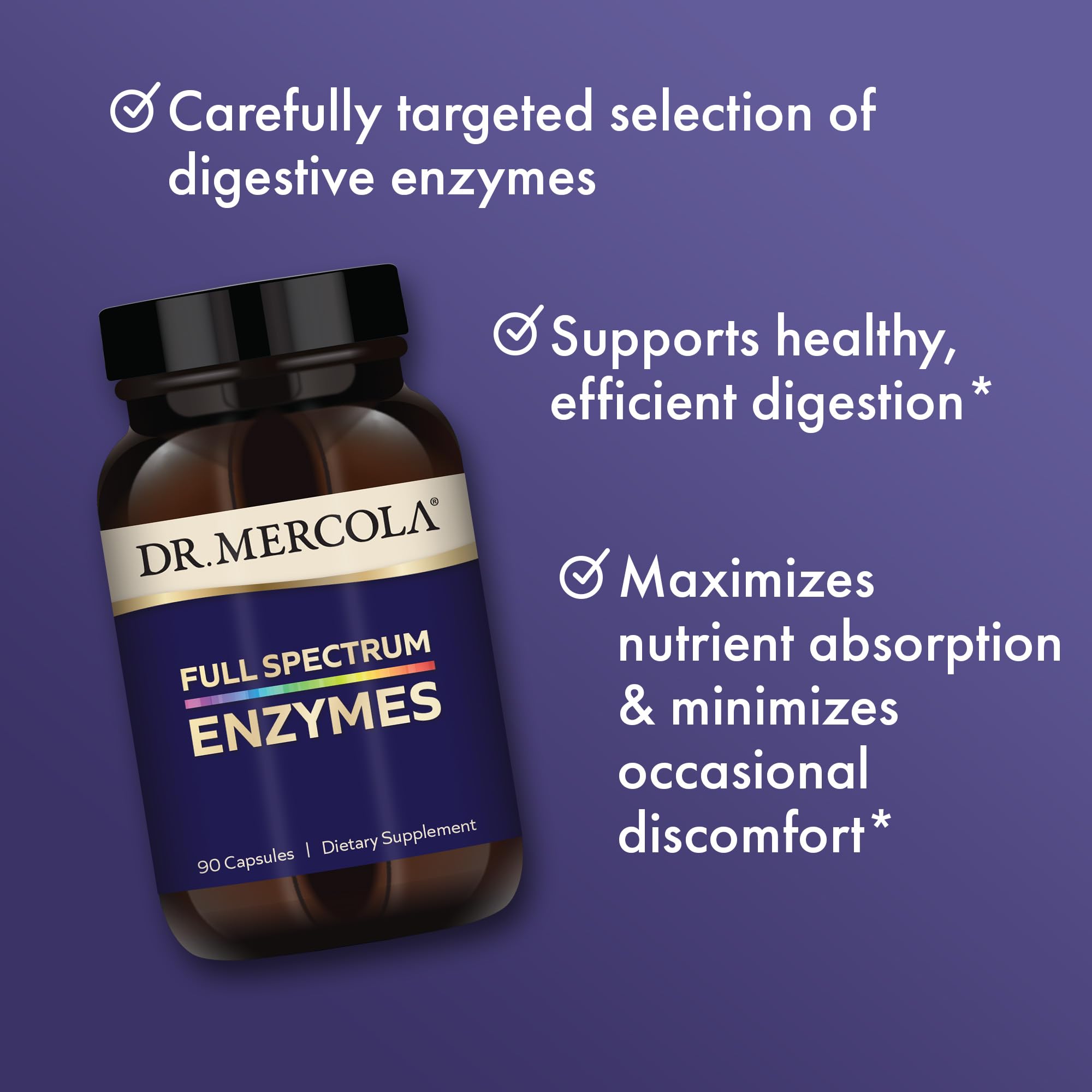 Foto 5 pulgar | Suplemento Dietético Dr. Mercola Full Spectrum Enzymes 90 Cápsulas - Venta Internacional.