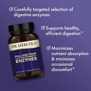 Foto 4 | Suplemento Dietético Dr. Mercola Full Spectrum Enzymes 90 Cápsulas - Venta Internacional.