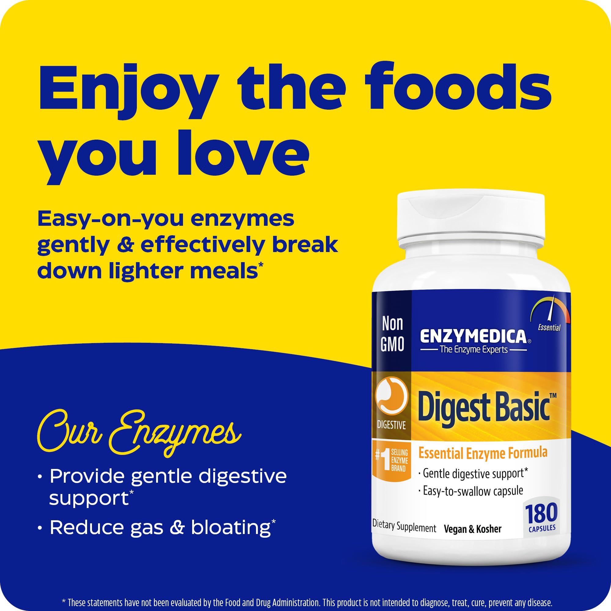 Foto 4 pulgar | Suplemento Enzymedica Digest Basic Digest Enzymes 180 Unidades - Venta Internacional