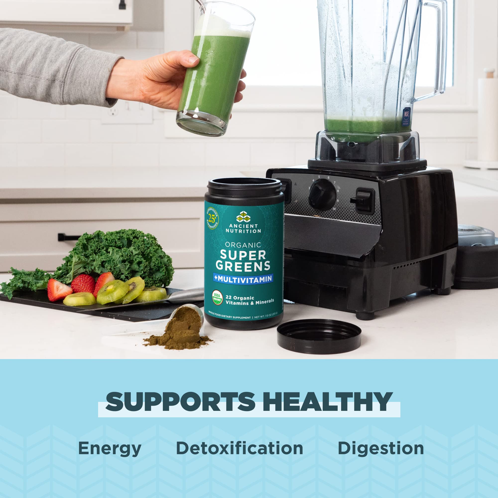 Foto 5 pulgar | Superverduras y Multivitamínicos en Polvo Ancient Nutrition - Venta Internacional