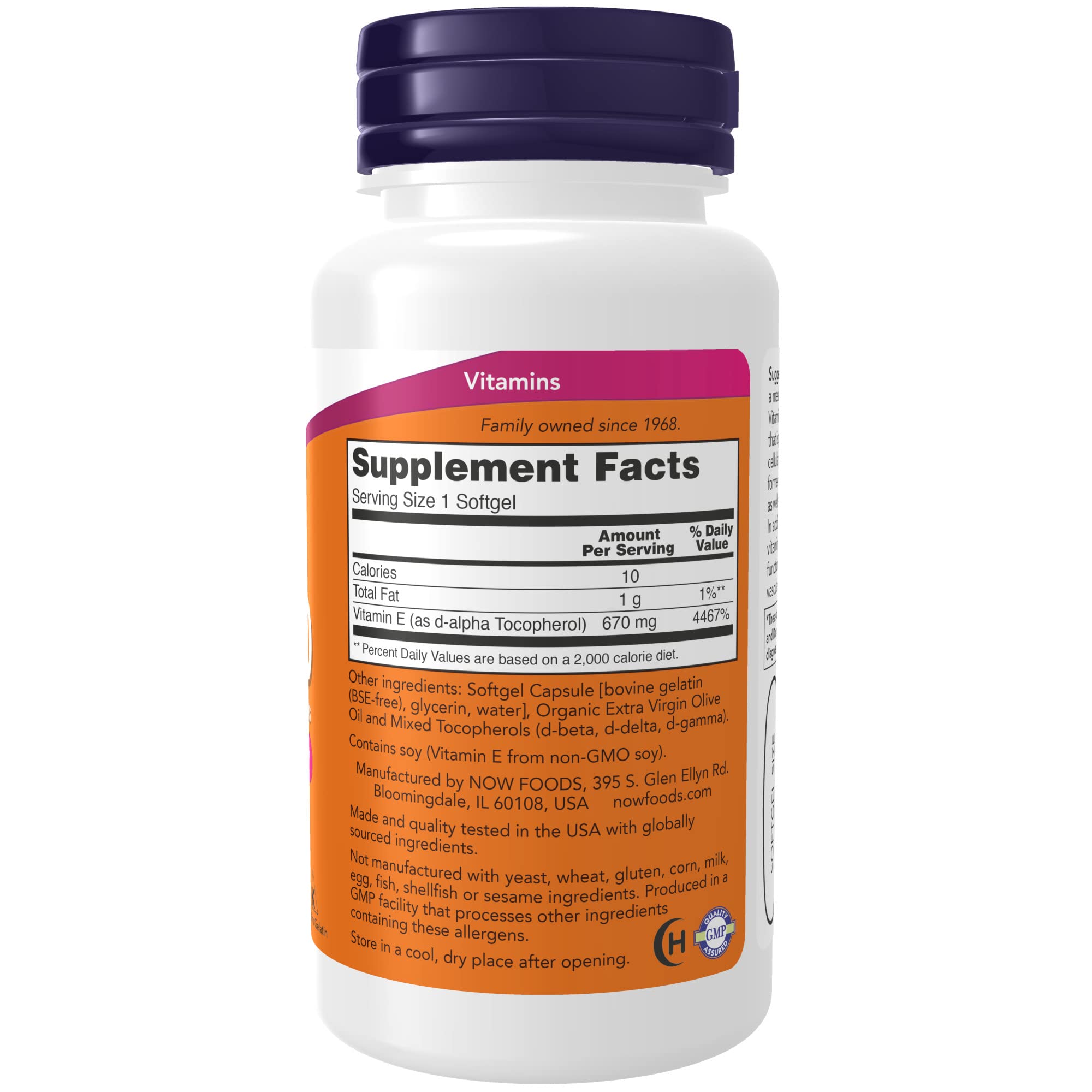 Foto 3 pulgar | Suplementos De Vitamina E Now Foods Mezcla De Tocoferoles 1000 Ui - Venta Internacional