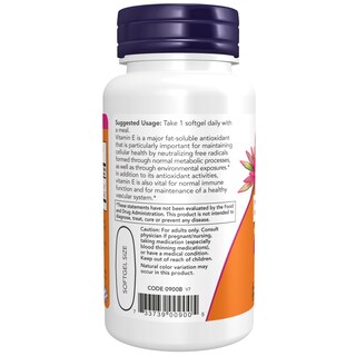 Foto 3 | Suplementos De Vitamina E Now Foods Mezcla De Tocoferoles 1000 Ui - Venta Internacional