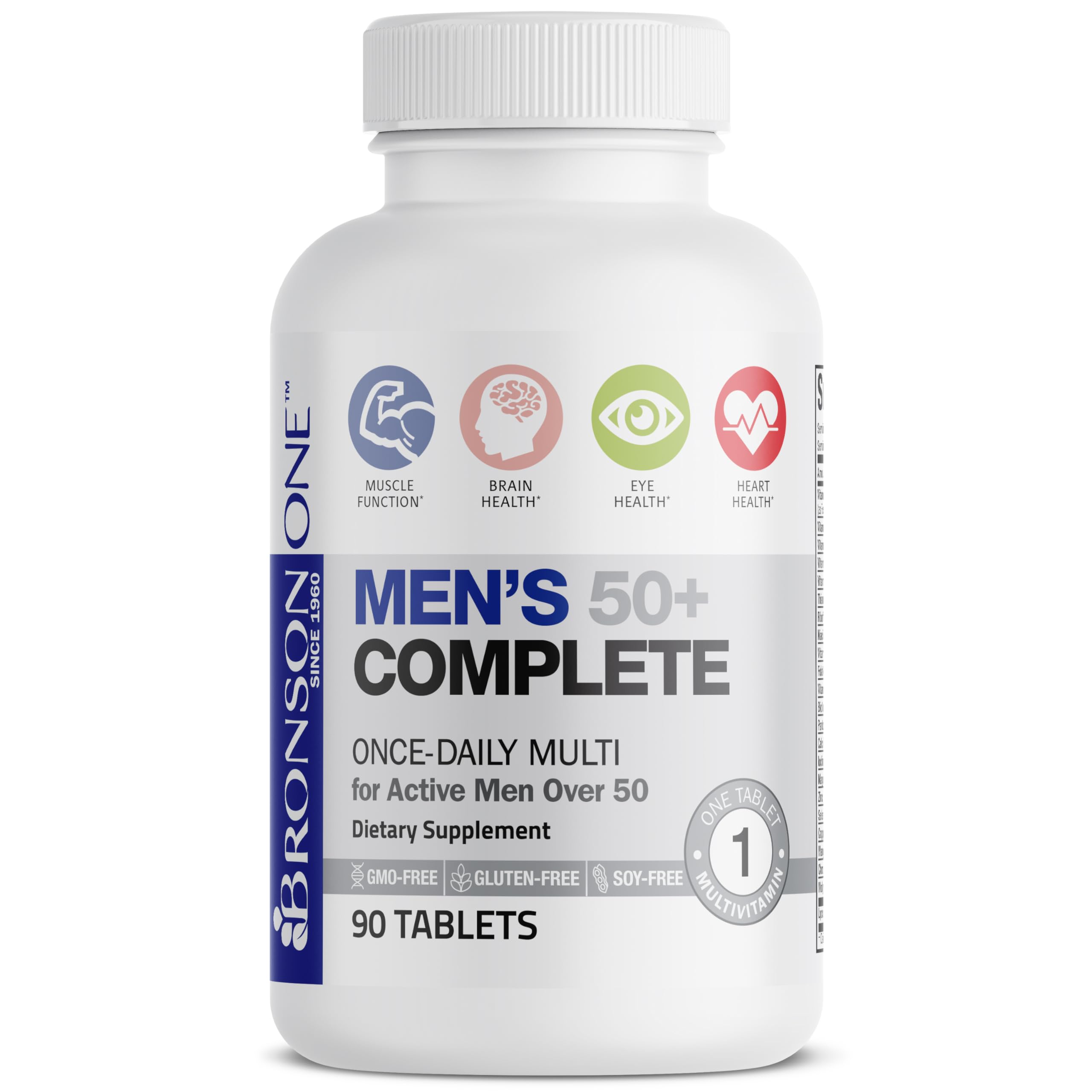 Foto 6 pulgar | Multivitamínico Bronson One Daily Men 50+ 90 Comprimidos - Venta Internacional