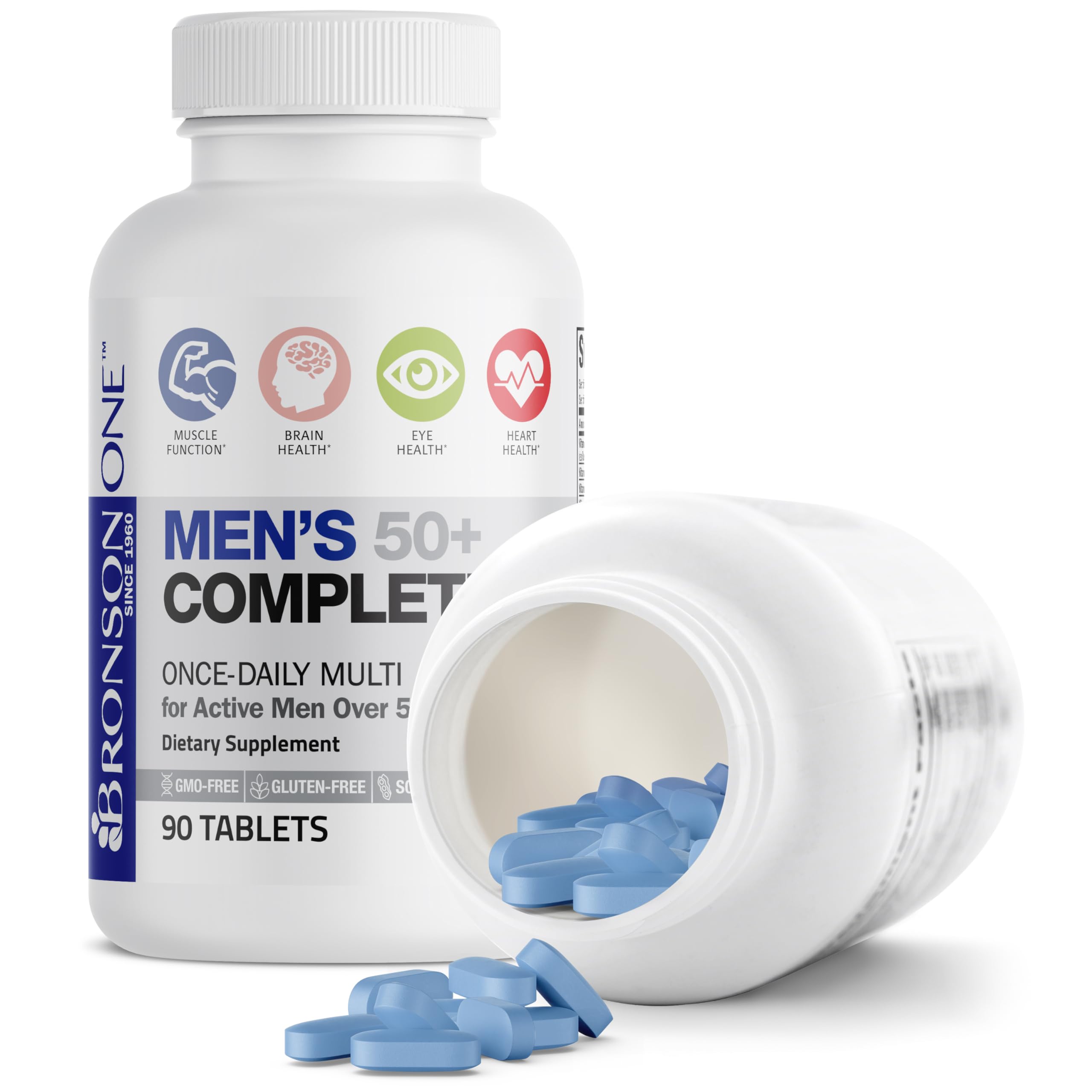 Foto 7 pulgar | Multivitamínico Bronson One Daily Men 50+ 90 Comprimidos - Venta Internacional