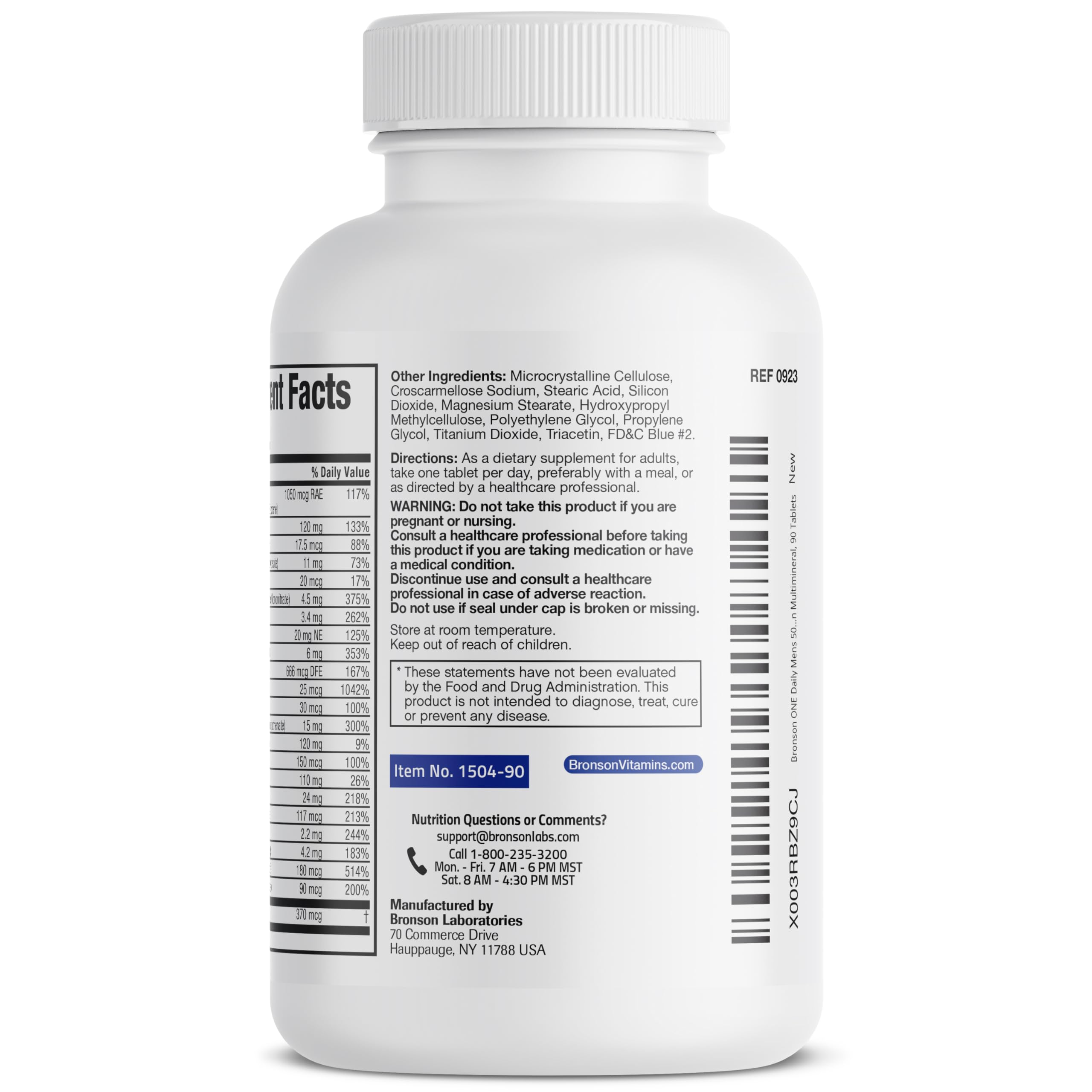 Foto 8 pulgar | Multivitamínico Bronson One Daily Men 50+ 90 Comprimidos - Venta Internacional