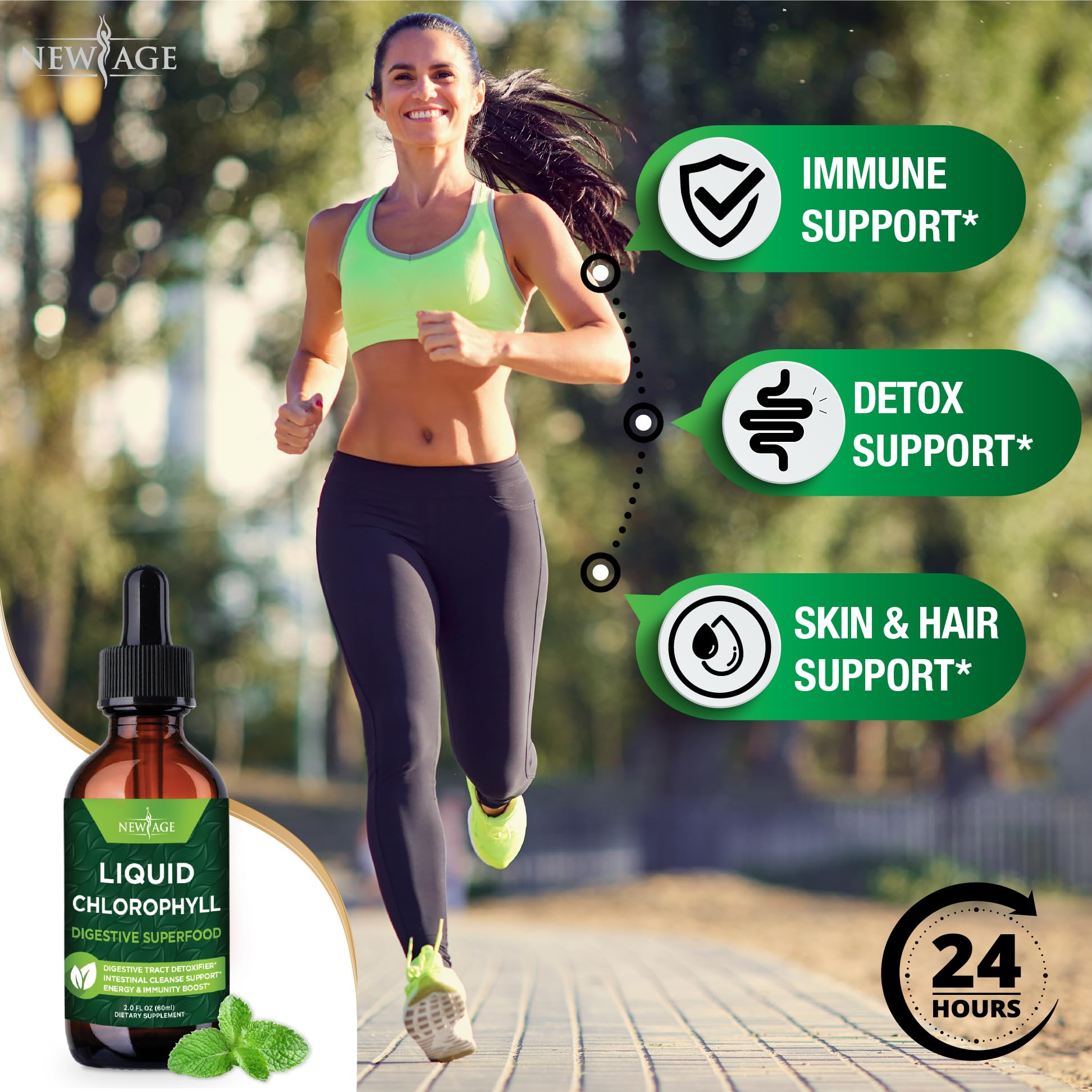 Foto 4 pulgar | Suplemento New Age Chlorophyll Liquid Drops 60 Ml - Venta Internacional