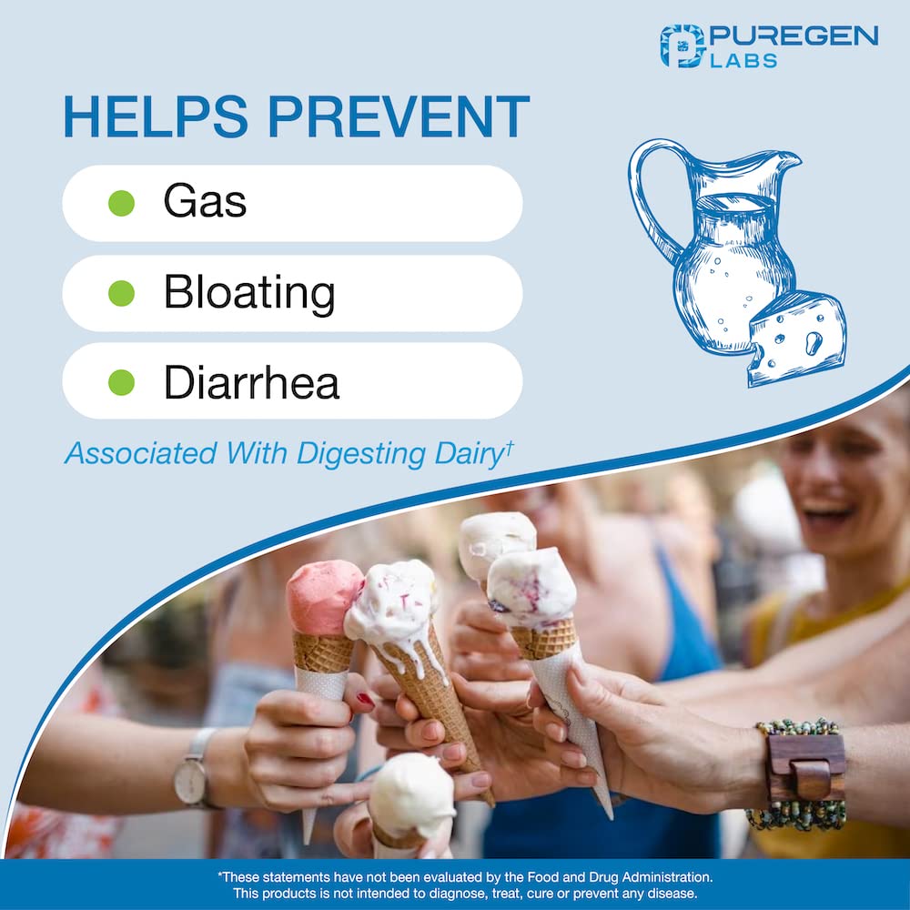 Foto 4 pulgar | Píldoras para la Intolerancia a la Lactosa Puregen Labs Dairy Rescue 360 Tabletas - Venta Internacional