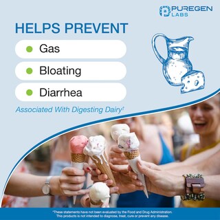 Foto 3 | Píldoras para la Intolerancia a la Lactosa Puregen Labs Dairy Rescue 360 Tabletas - Venta Internacional