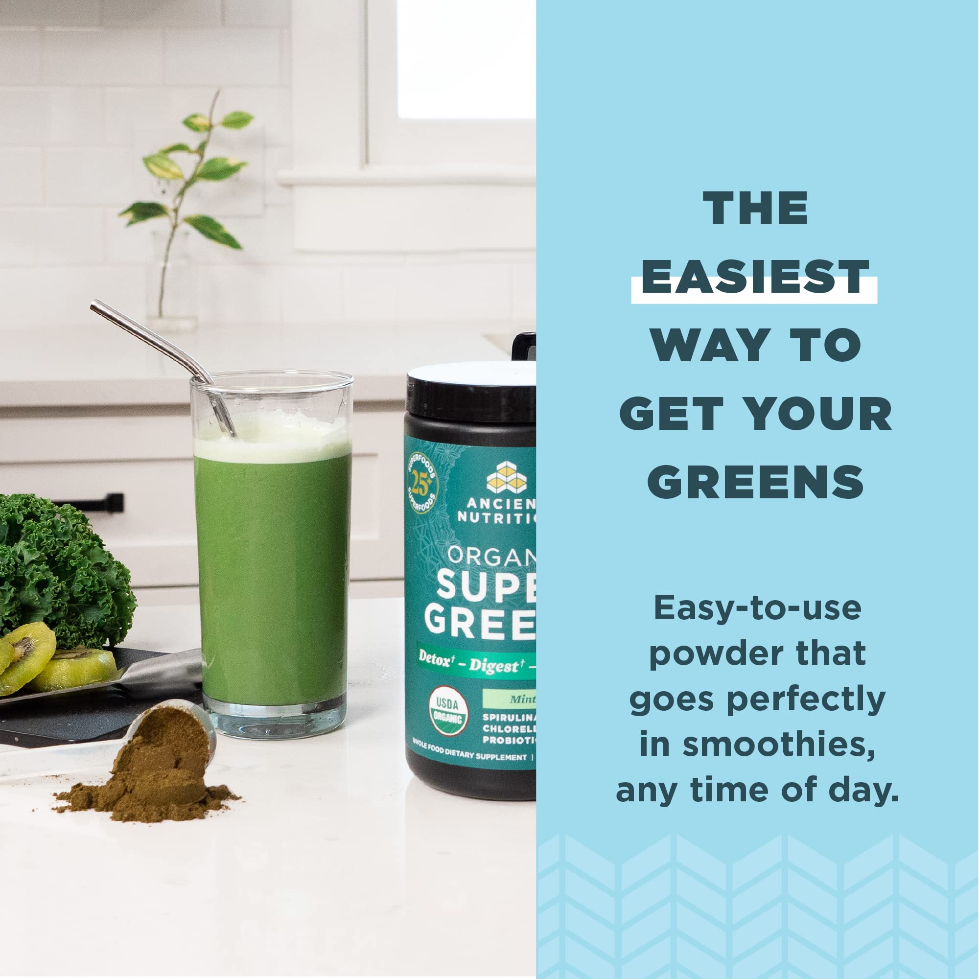 Foto 6 pulgar | Suplemento Ancient Nutrition Super Greens de 205 g-Venta Internacional