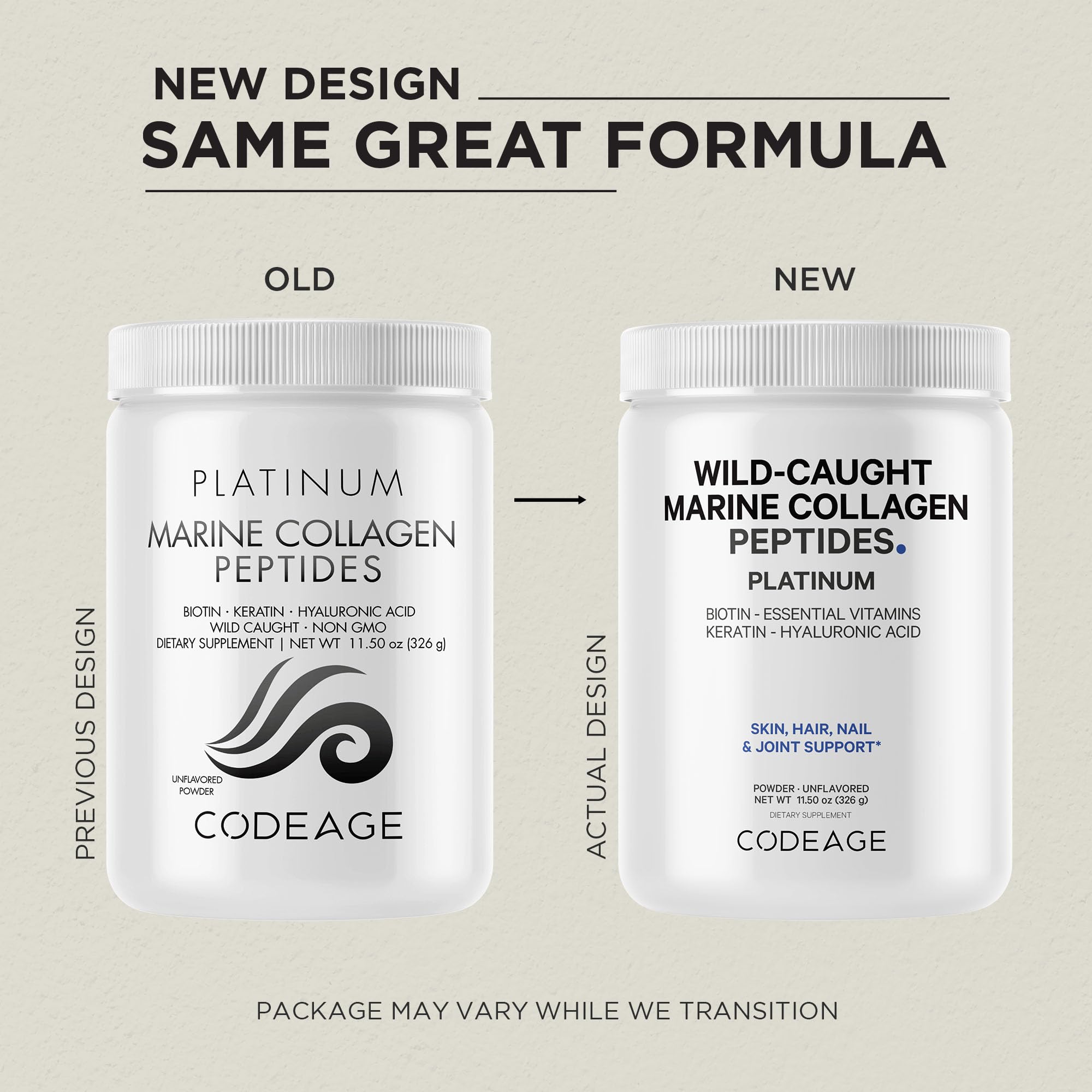 Foto 3 | Suplemento De Proteína De Colágeno Marino En Polvo Codeage, 325 Ml - Venta Internacional.