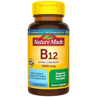 Foto 1 | Suplemento de Vitamina B12 Nature Made 3000 mcg 60 Cápsulas Blandas - Venta Internacional