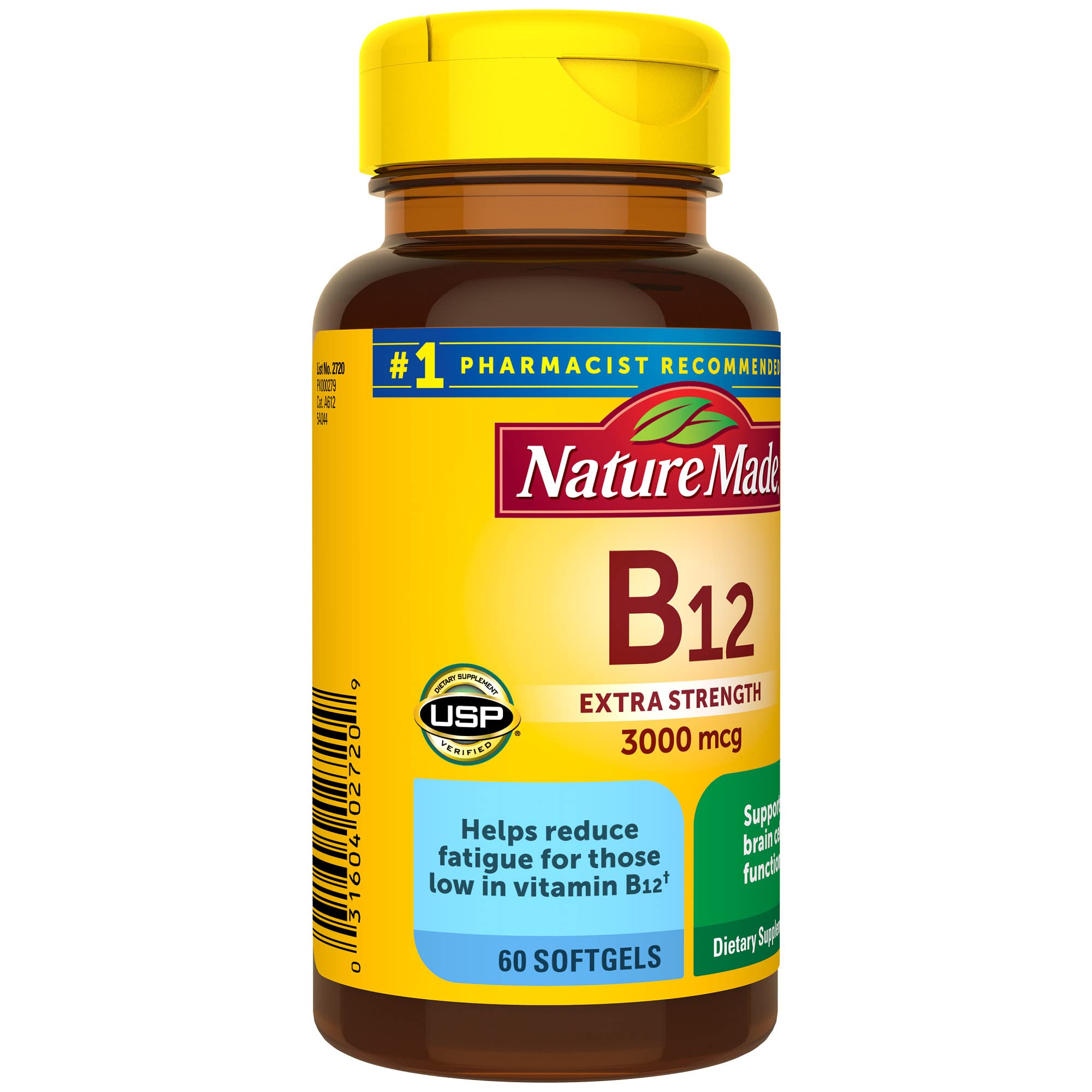 Foto 8 pulgar | Suplemento de Vitamina B12 Nature Made 3000 mcg 60 Cápsulas Blandas - Venta Internacional