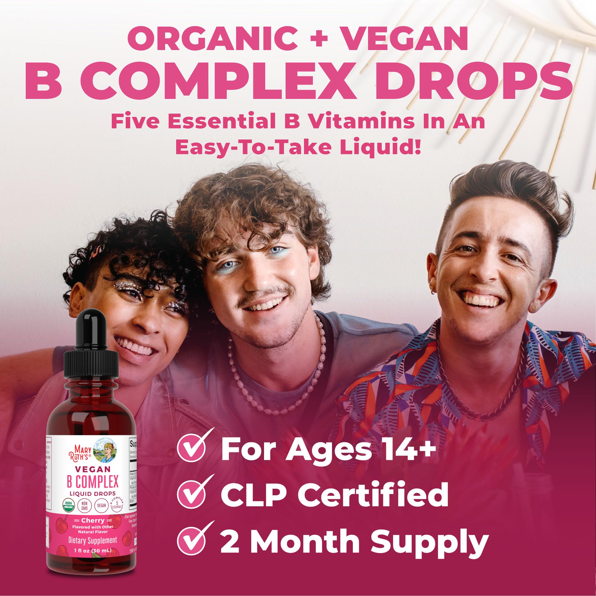 Foto 8 pulgar | Suplemento De Complejo De Vitamina B Maryruth Organics Para 2 Meses - Venta Internacional.