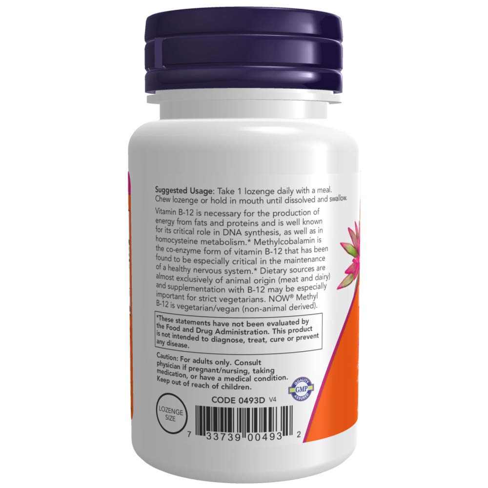 Foto 4 pulgar | Suplemento Now De Metil B-12 5000 Mcg 120 Pastillas - Venta Internacional