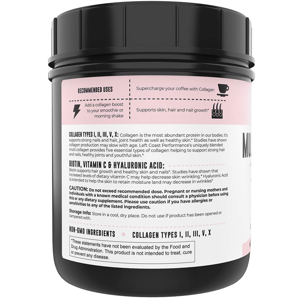 Foto 6 | Péptidos de Colágeno En Polvo Left Coast Performance Con Biotina 4500 Mcg - Venta Internacional