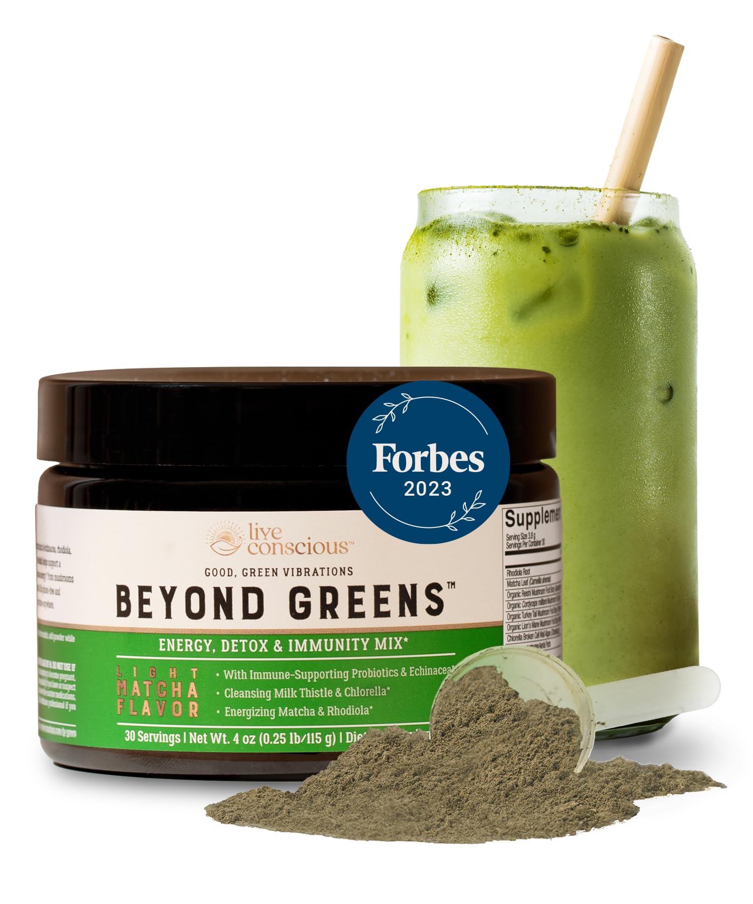 Foto 2 pulgar | Superalimento En Polvo Live Conscious Beyond Greens Con Matcha - Venta Internacional.