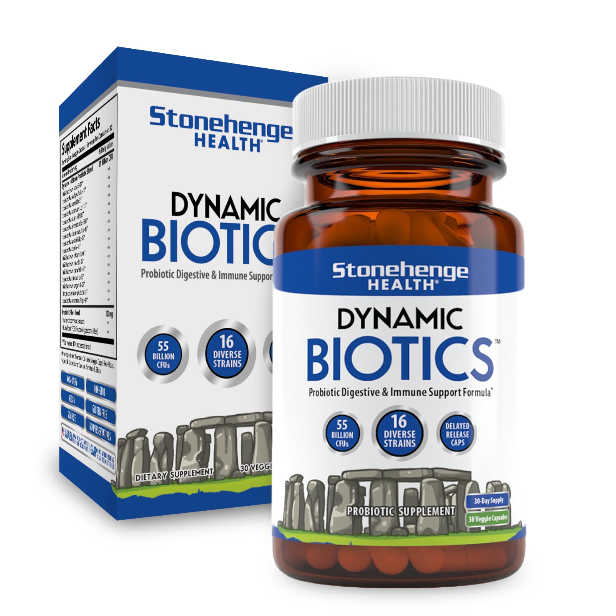 Foto 1 | Probióticos Stonehenge Health Dynamic Biotics 55b Cfu 16 Cepas - Venta Internacional