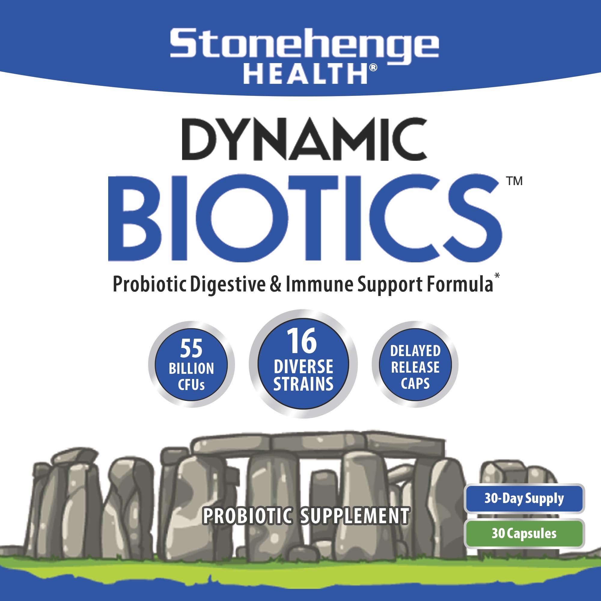 Foto 3 pulgar | Probióticos Stonehenge Health Dynamic Biotics 55b Cfu 16 Cepas - Venta Internacional