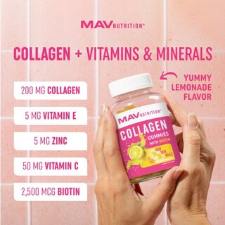 Foto 4 | Gomitas de Colágeno Mav Nutrition 200 mg Hidrolizadas+2500 mcg de Biotina - Venta Internacional