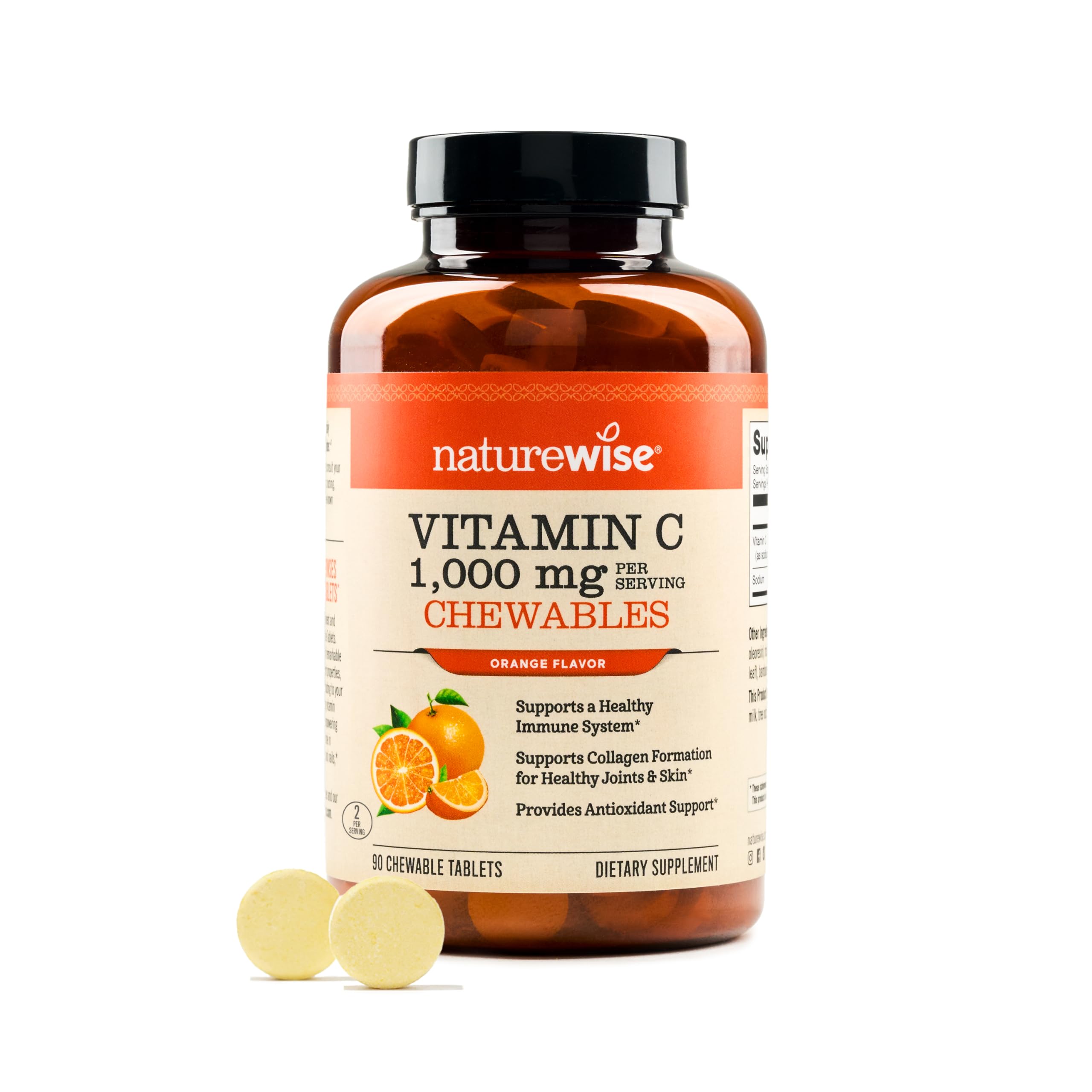 Foto 2 pulgar | Suplemento de Vitamina C Naturewise Tableta Masticable de 1000 mg 90 Unidades - Venta Internacional