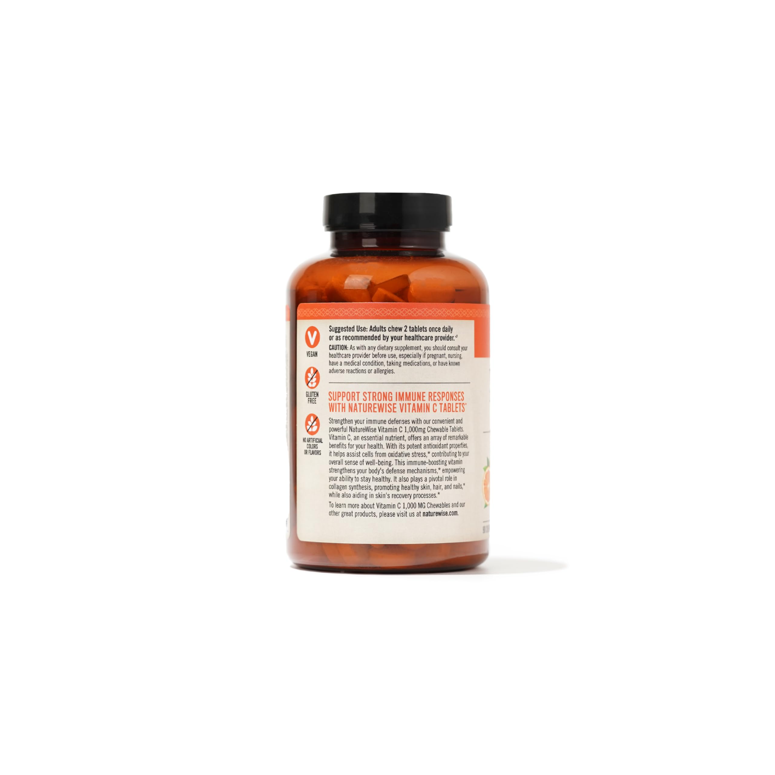 Foto 6 pulgar | Suplemento de Vitamina C Naturewise Tableta Masticable de 1000 mg 90 Unidades - Venta Internacional