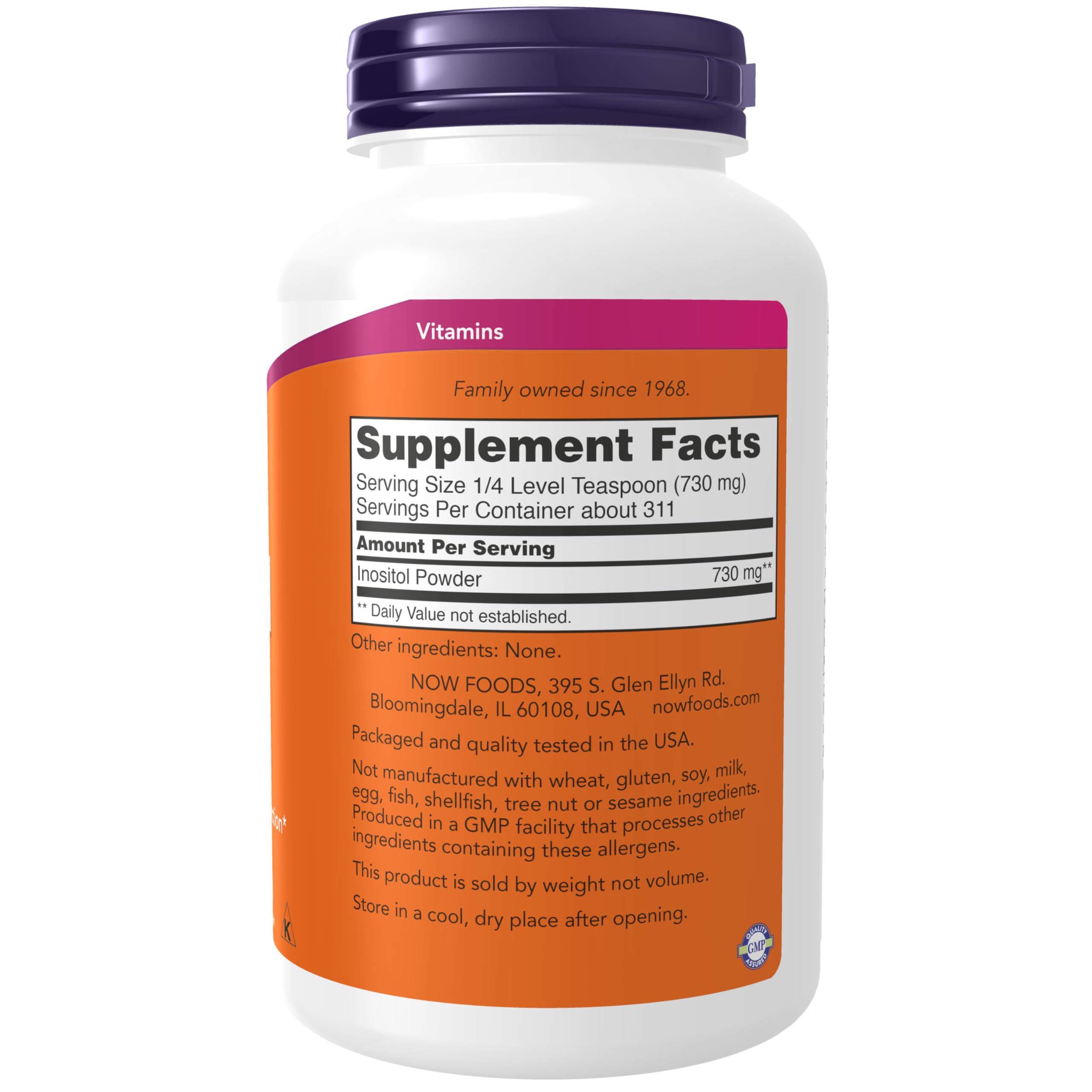 Foto 3 pulgar | Neurotransmisor De Inositol En Polvo Supplement Now 240 Ml - Venta Internacional.