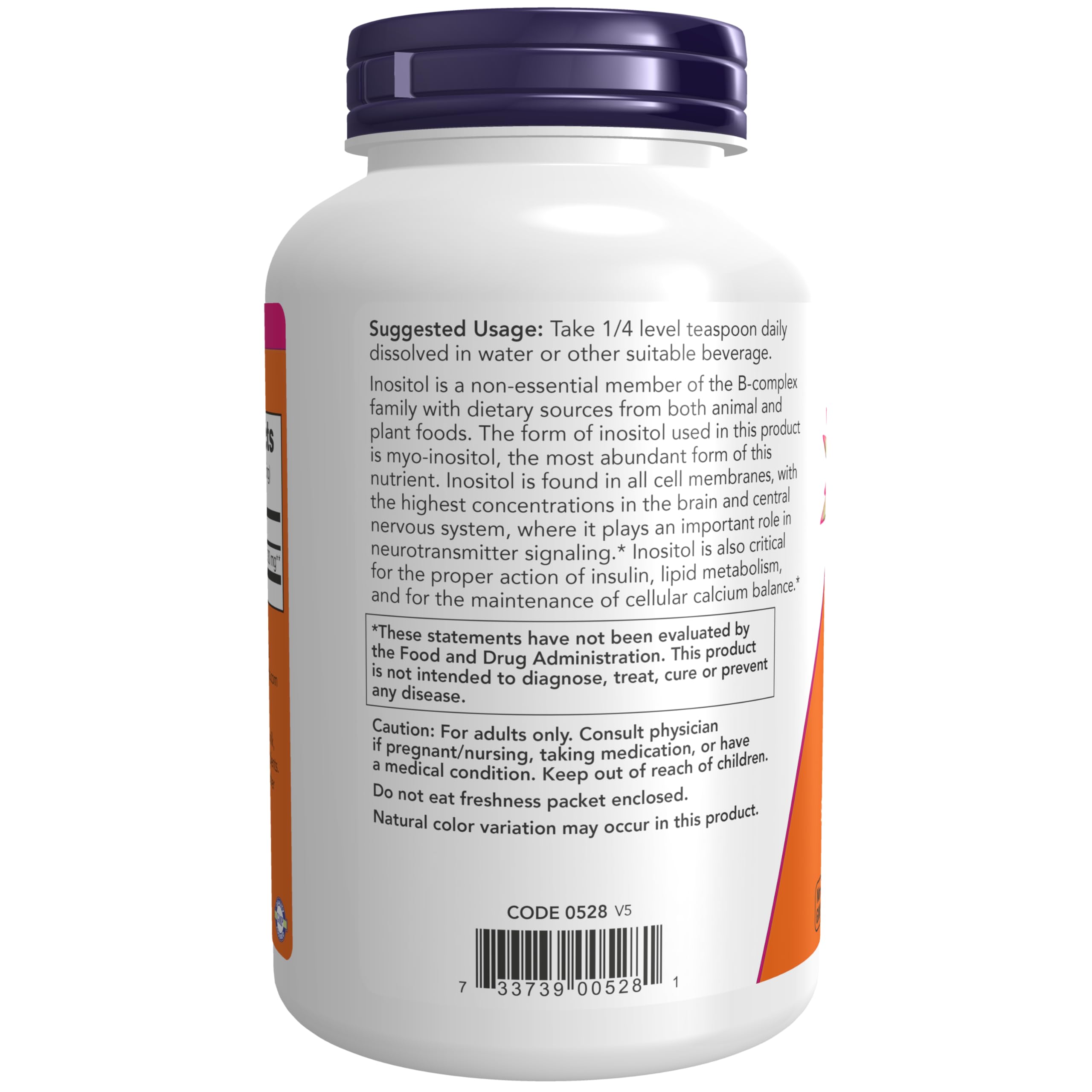 Foto 4 pulgar | Neurotransmisor De Inositol En Polvo Supplement Now 240 Ml - Venta Internacional.