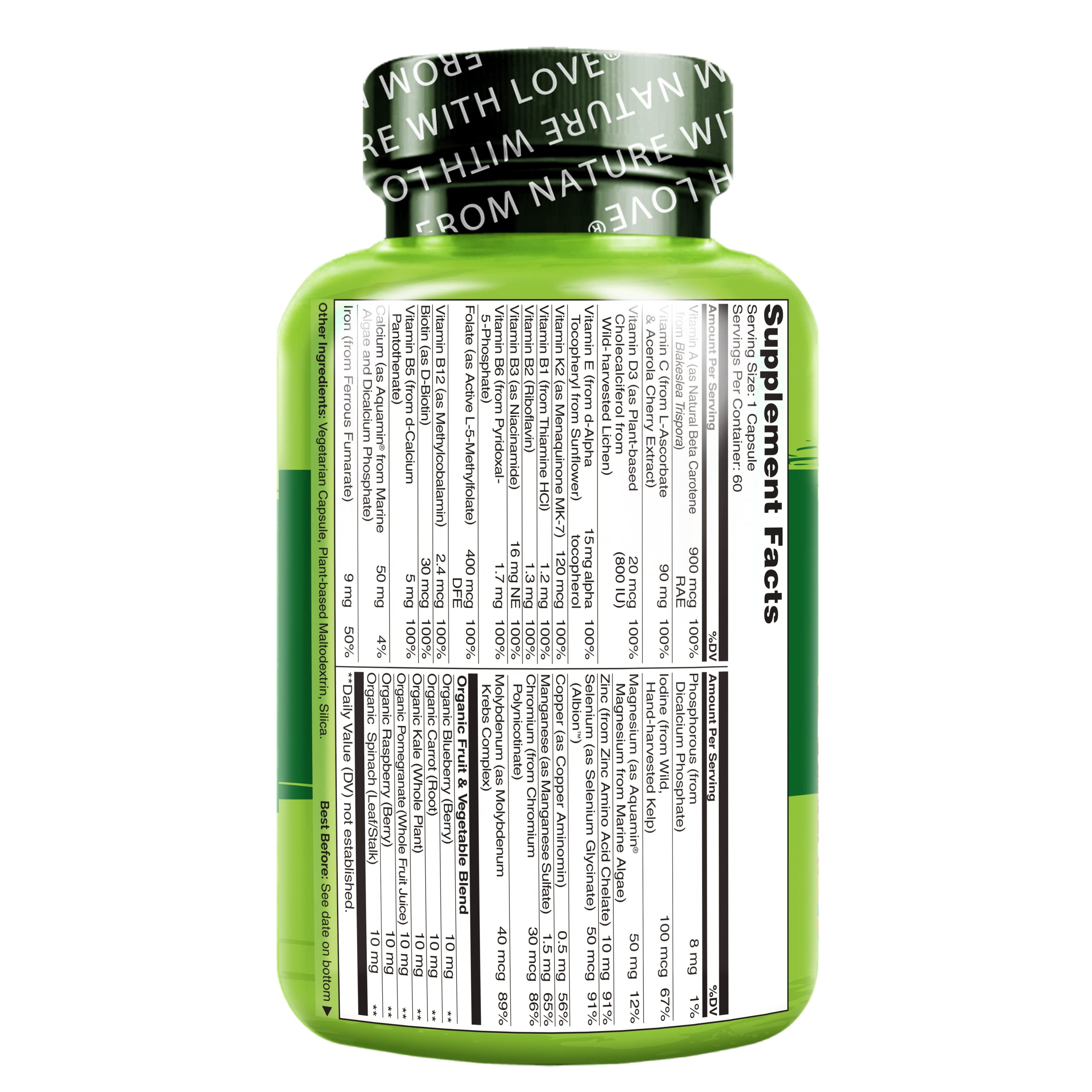 Foto 4 pulgar | Multivitamínico Naturelo One Daily para Mujeres 60 Cápsulas - Venta Internacional