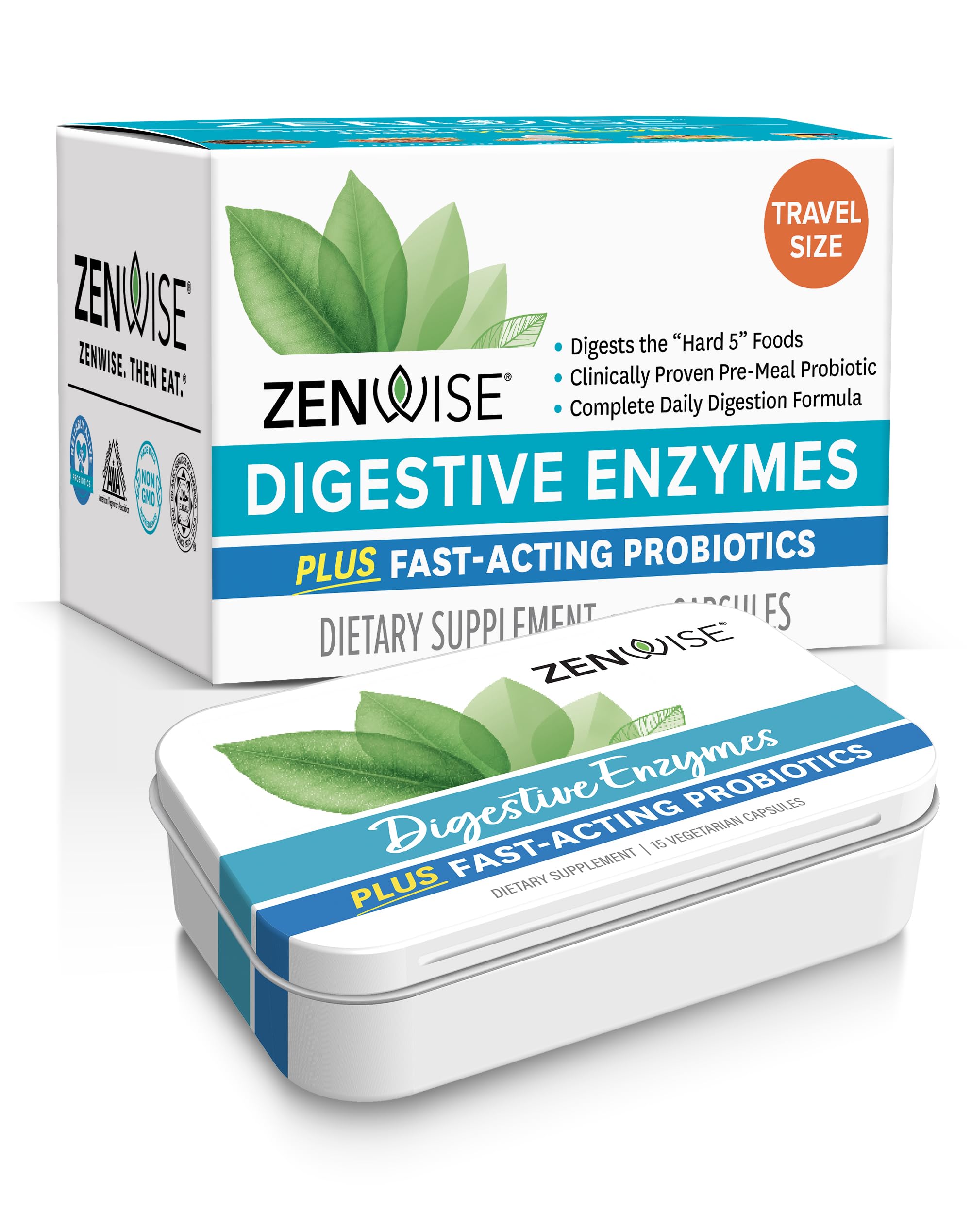 Foto 2 pulgar | Suplemento Probiótico Zenwise Digestive Enzymes 15 Cápsulas - Venta Internacional