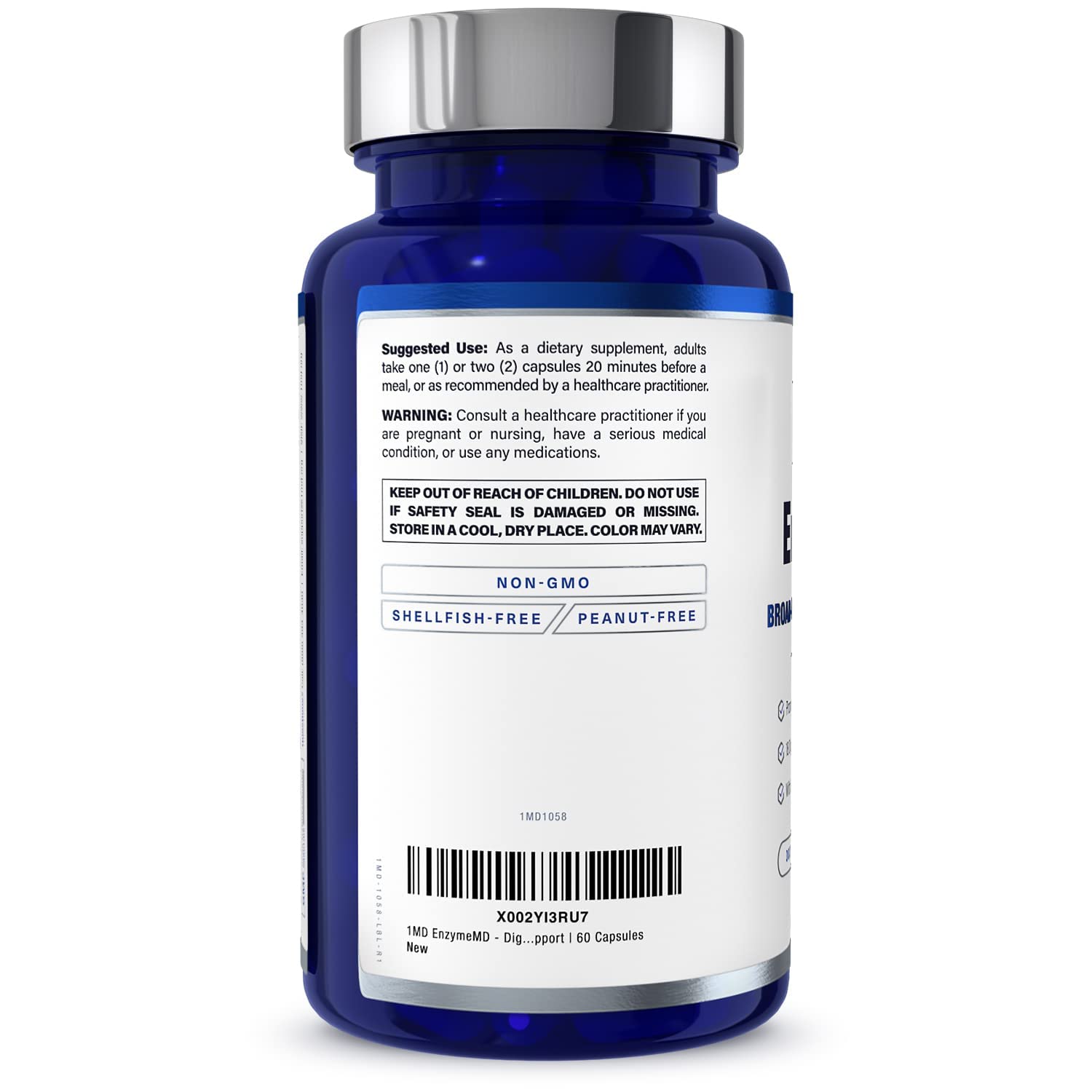 Foto 7 | Suplemento 1md Nutrition Enzymemd Enzimas Digestivas 60 Cápsulas - Venta Internacional.