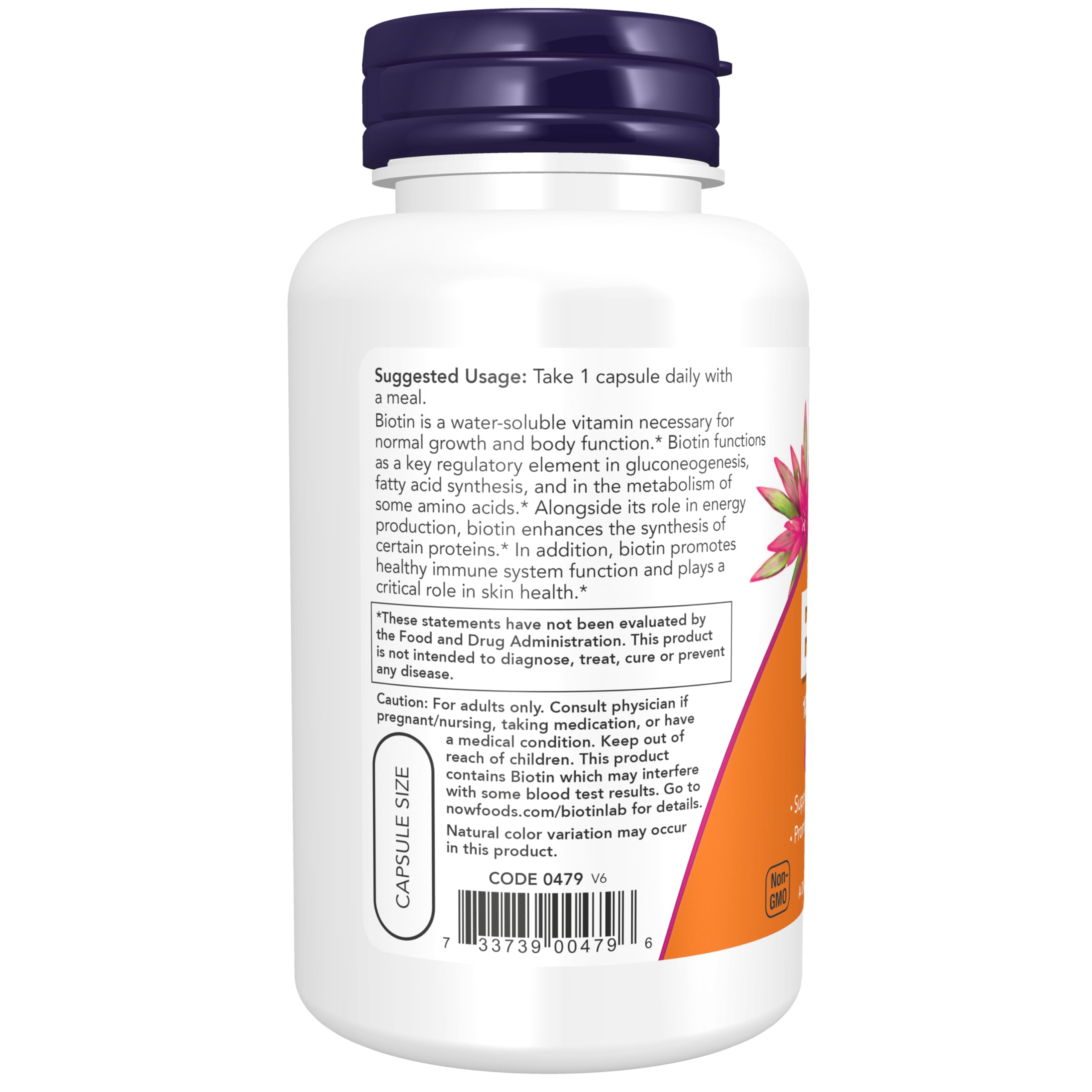 Foto 4 pulgar | Suplemento Now Biotina 10 Mg Extra Strength 120 Cápsulas - Venta Internacional