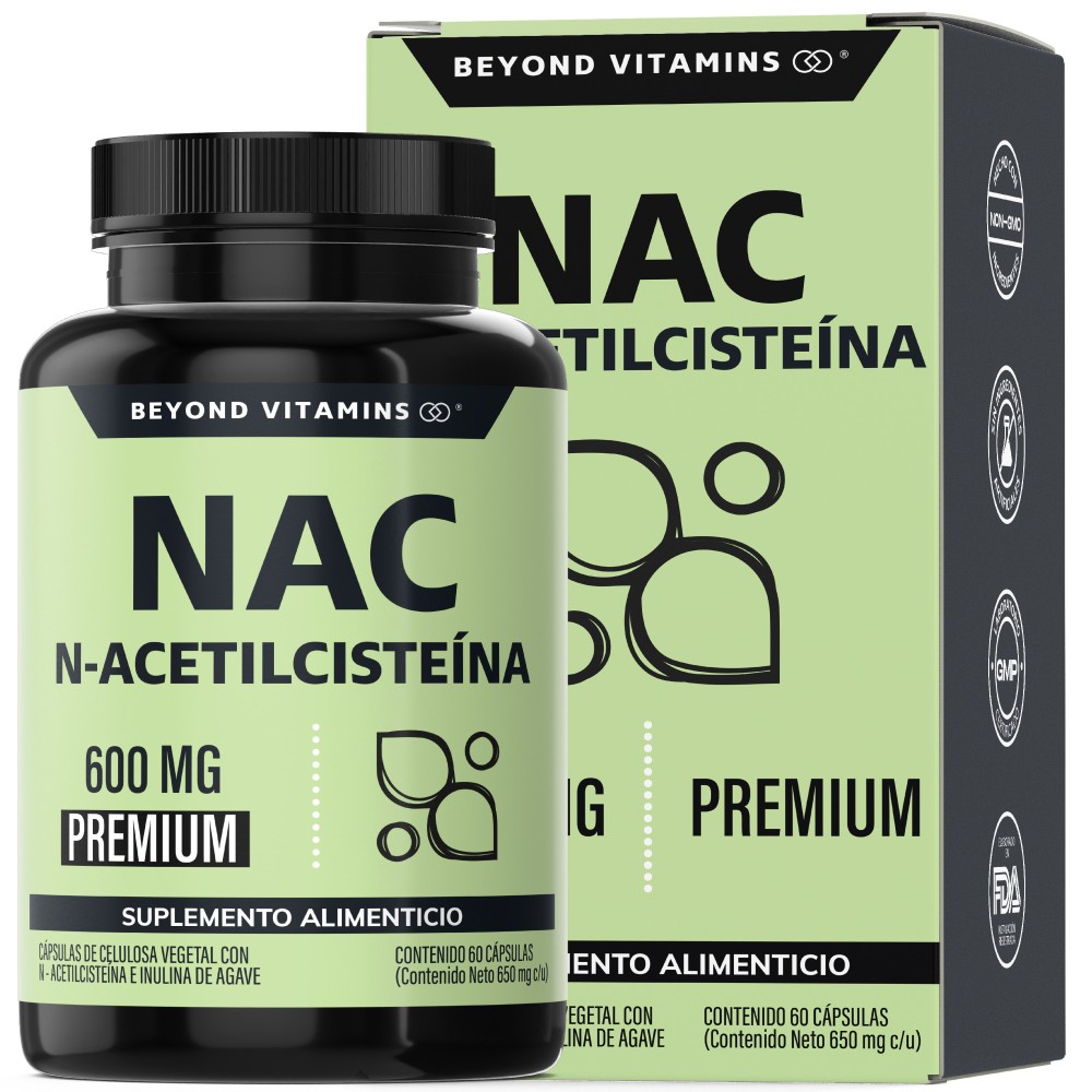 Foto 1 | Suplemento Alimenticio Beyond Vitamins Nac N-acetil Cisteína Con Inulina De Agave 60 Cápsulas