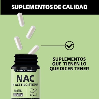 Foto 4 | Suplemento Alimenticio Beyond Vitamins Nac N-acetil Cisteína Con Inulina De Agave 60 Cápsulas