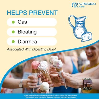 Foto 3 | Píldoras para la Intolerancia a la Lactosa Puregen Labs Dairy Relief 90 Cápsulas - Venta Internacional