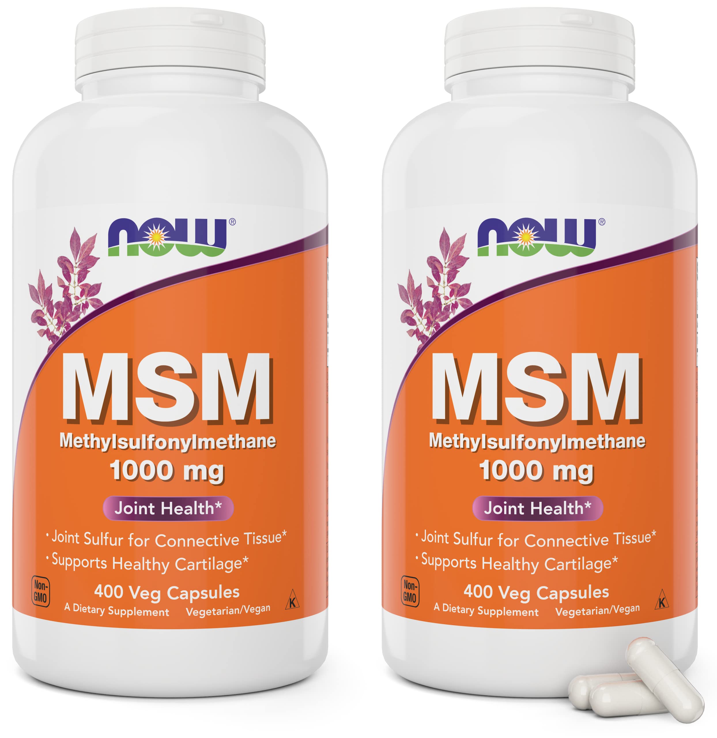 Foto 1 | Suplemento Now Foods Msm 2 Piezas de 400 Cápsulas-Venta Internacional