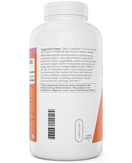 Foto 3 | Suplemento Now Foods Msm 2 Piezas de 400 Cápsulas-Venta Internacional