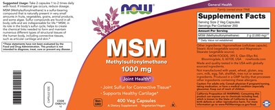 Foto 4 | Suplemento Now Foods Msm 2 Piezas de 400 Cápsulas-Venta Internacional
