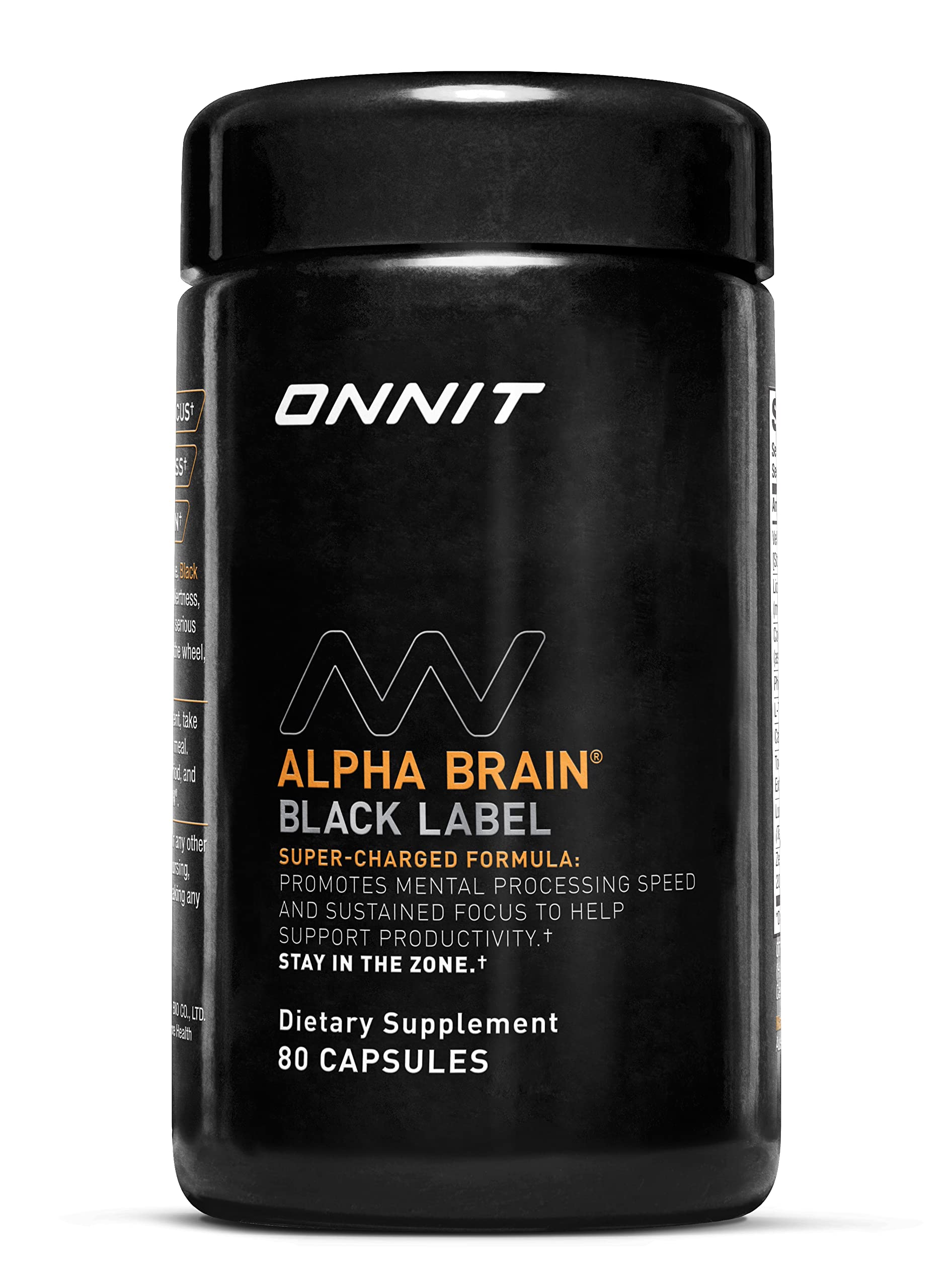 Foto 2 pulgar | Suplemento Onnit Alpha Brain Black Label 80 Cápsulas - Venta Internacional