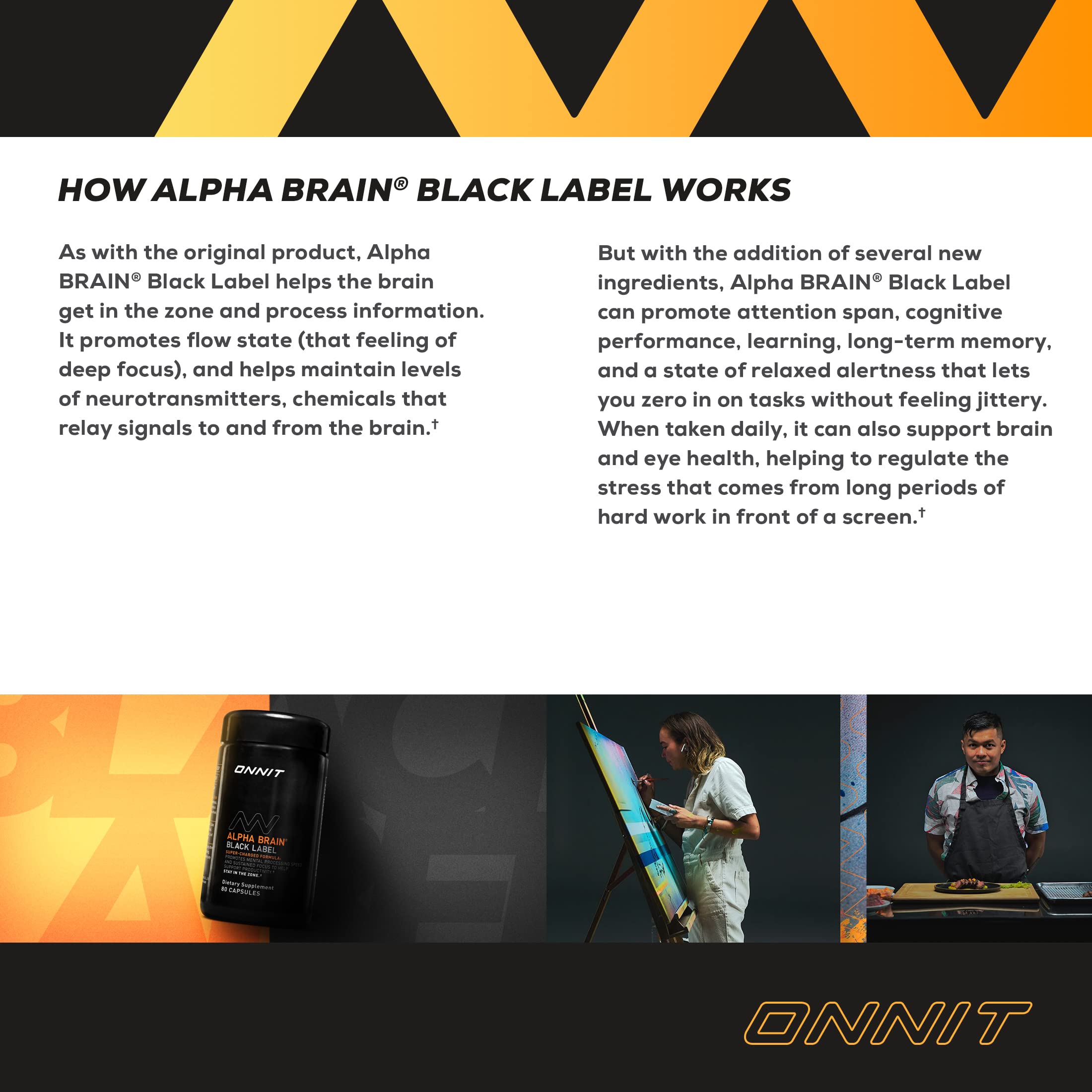 Foto 6 pulgar | Suplemento Onnit Alpha Brain Black Label 80 Cápsulas - Venta Internacional
