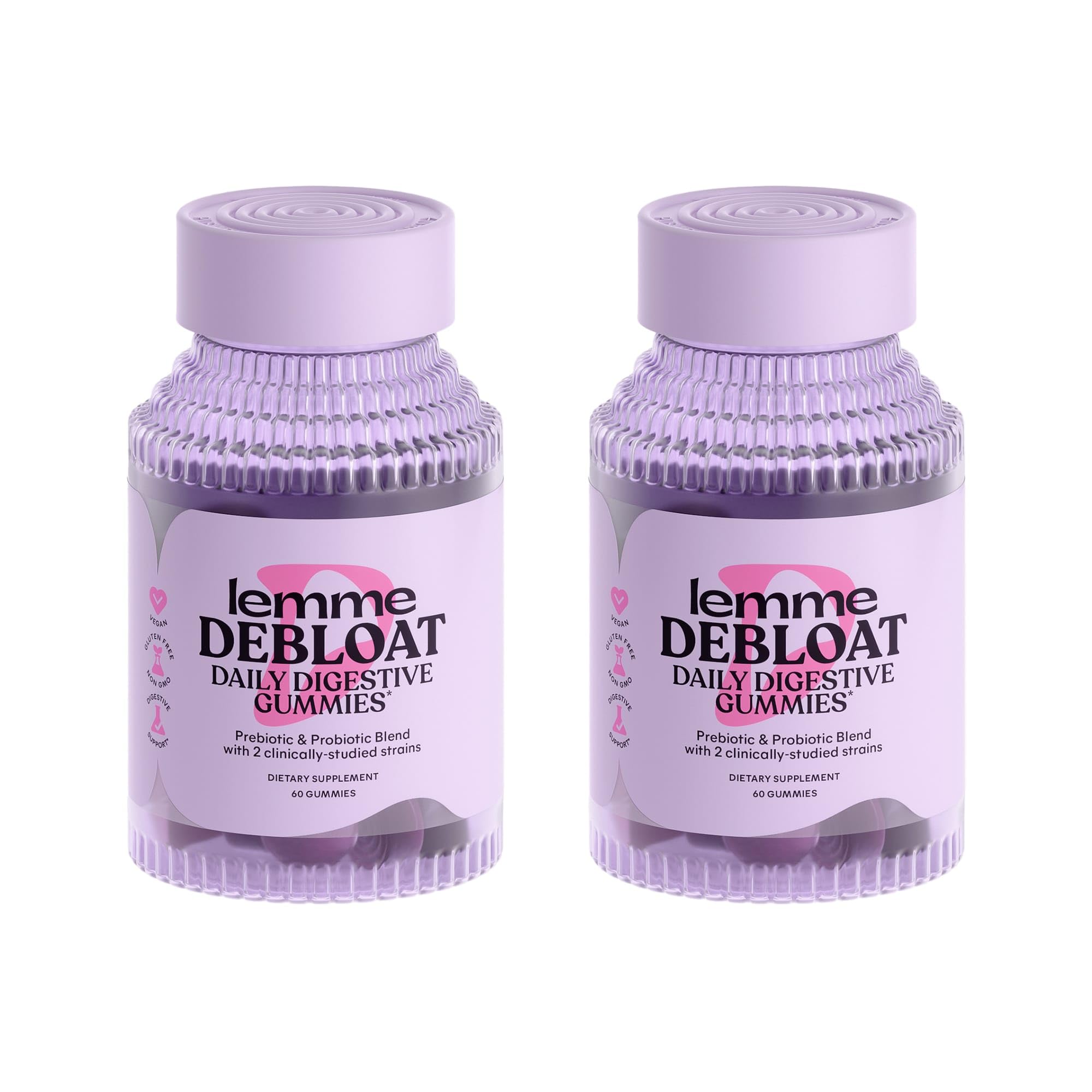 Foto 2 pulgar | Suplemento Lemme Debloat Digestive & Gut Health 2 Piezas de 60 Gomitas-Venta Internacional