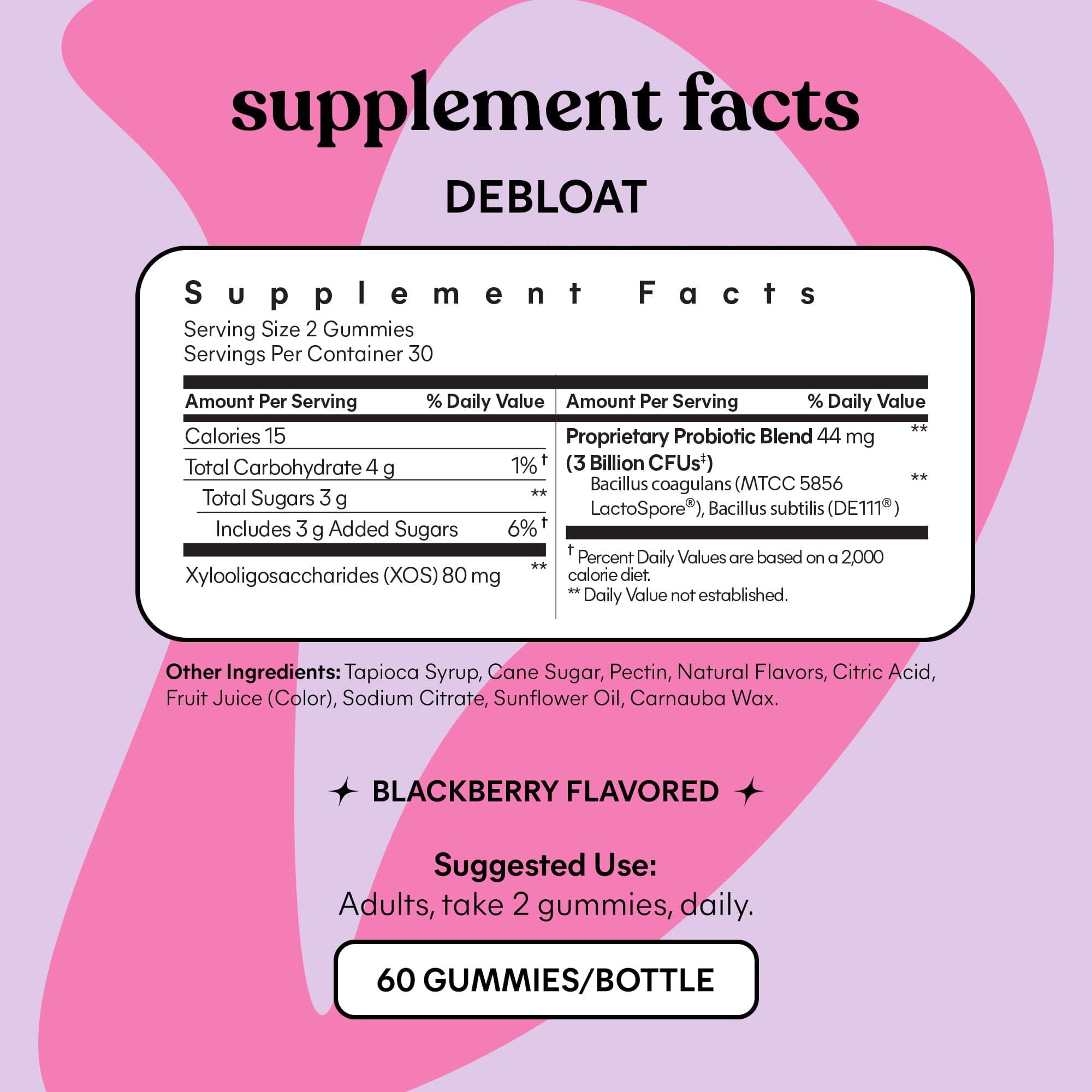Foto 6 pulgar | Suplemento Lemme Debloat Digestive & Gut Health 2 Piezas de 60 Gomitas-Venta Internacional