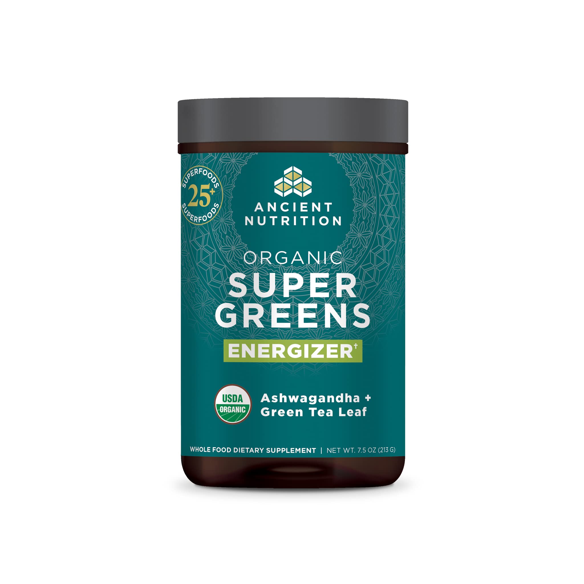 Foto 2 pulgar | Energizante en Polvo Supergreens Ancient Nutrition 225 ml 25 Porciones - Venta Internacional