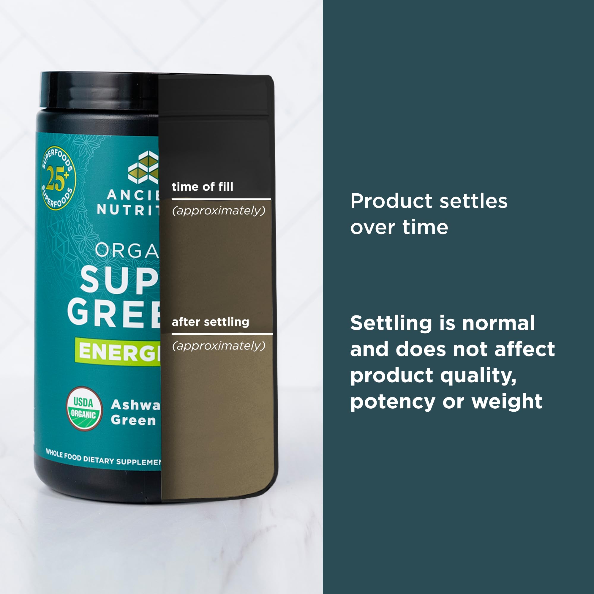 Foto 7 pulgar | Energizante en Polvo Supergreens Ancient Nutrition 225 ml 25 Porciones - Venta Internacional