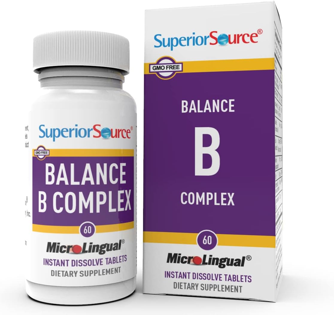 Suplemento Superior Source B Complex de Ácido Fólico Biotina 60 Tabletas - Venta Internacional