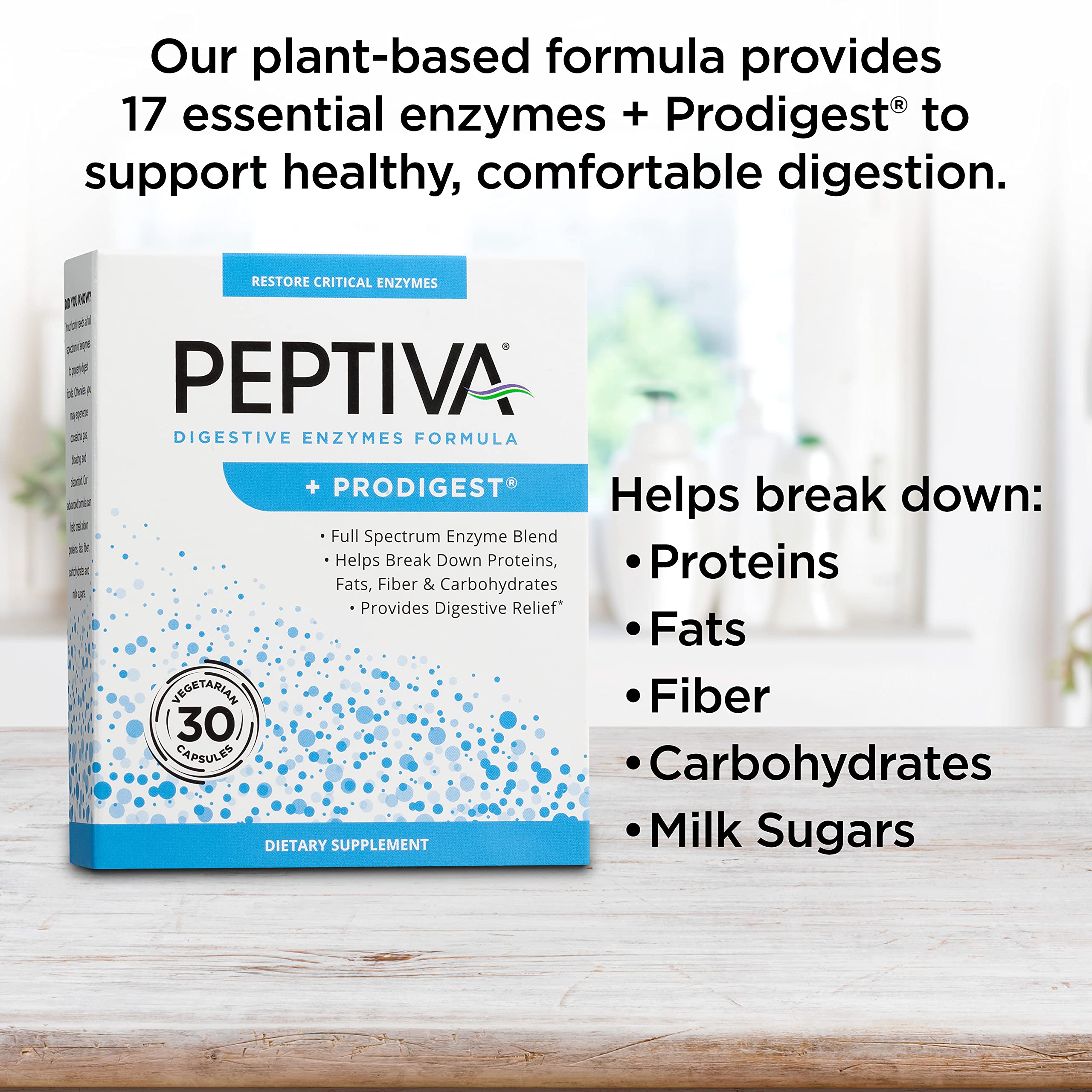 Foto 4 pulgar | Suplemento Peptiva Digestive Enzyme + Prodigest 30 Comprimidos - Venta Internacional