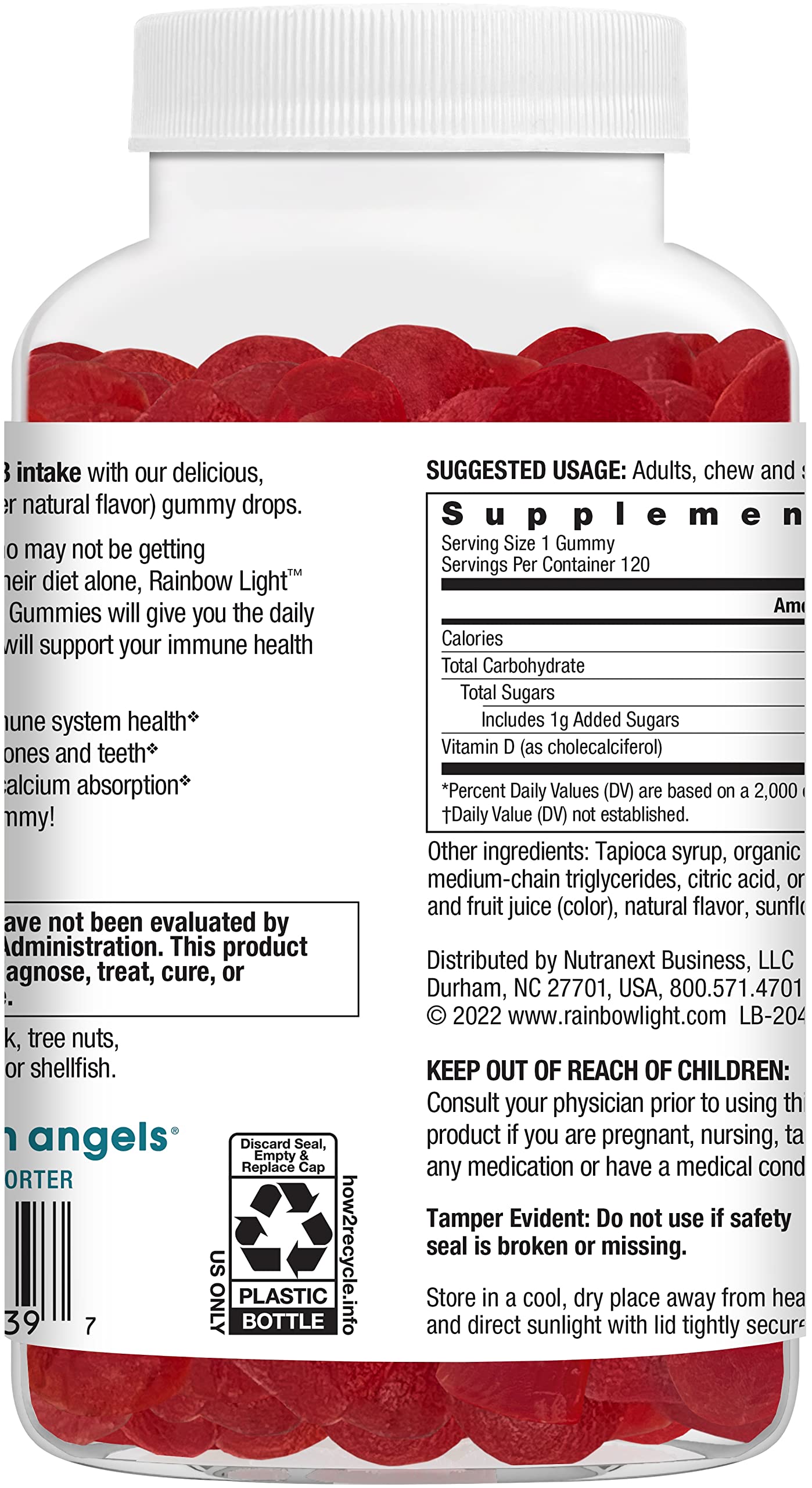 Foto 4 pulgar | Suplemento Rainbow Light Vitamina Dde 120 Gomitas-Venta Internacional