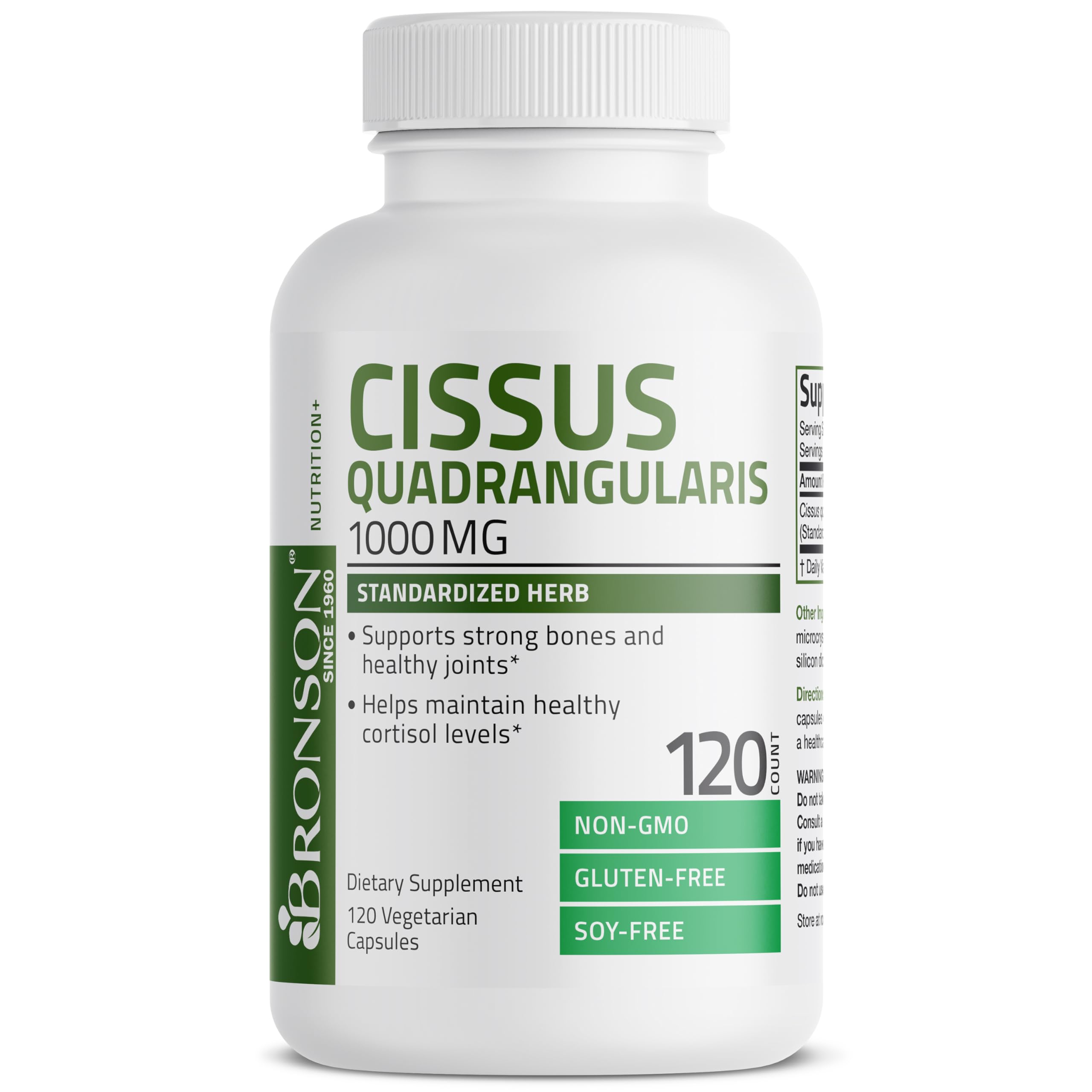 Foto 5 pulgar | Suplemento de Extracto de Bronson Cissus Quadrangularis 1000 mg 120 Cápsulas - Venta Internacional