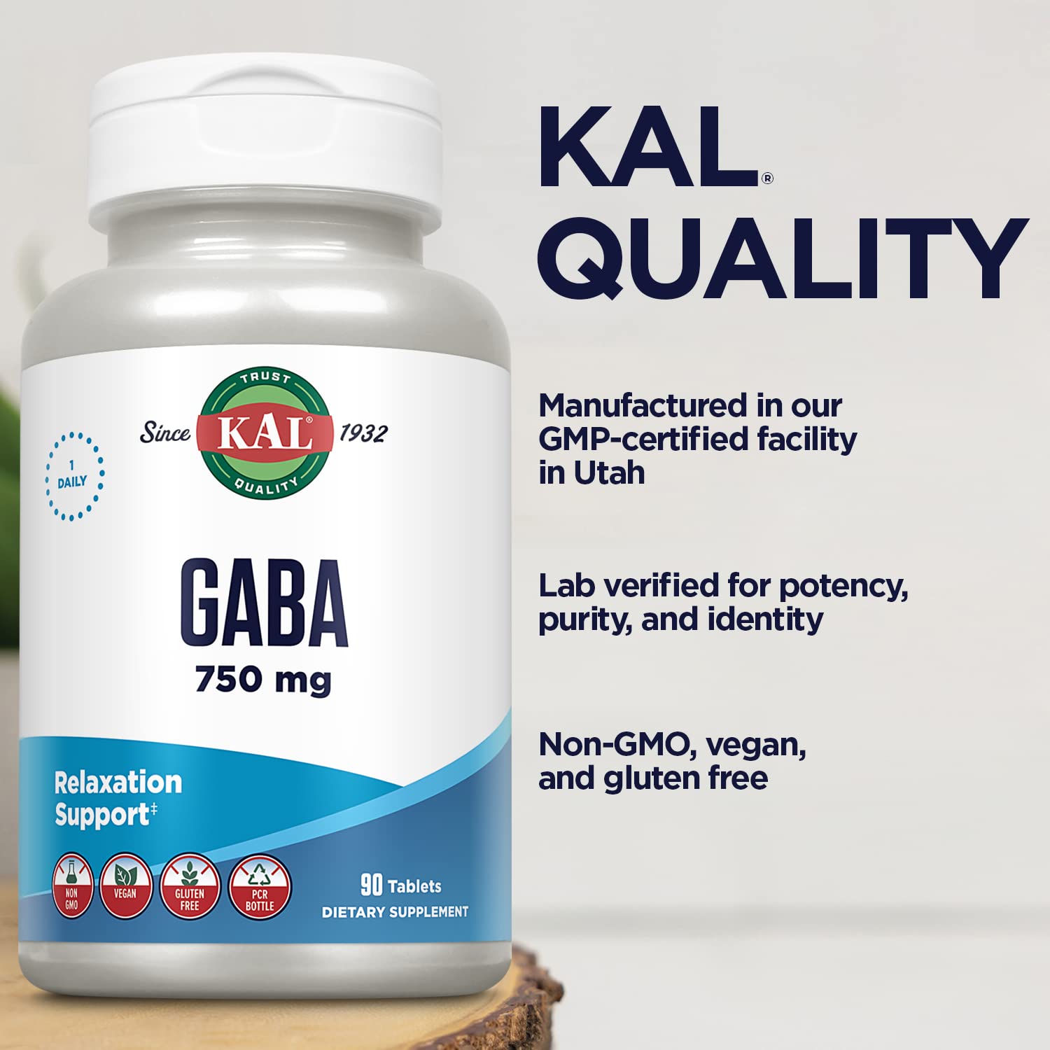 Foto 5 | Suplemento Kal Gaba Relaxation Support 90 Tabletas - Venta Internacional