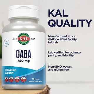 Foto 5 | Suplemento Kal Gaba Relaxation Support 90 Tabletas - Venta Internacional