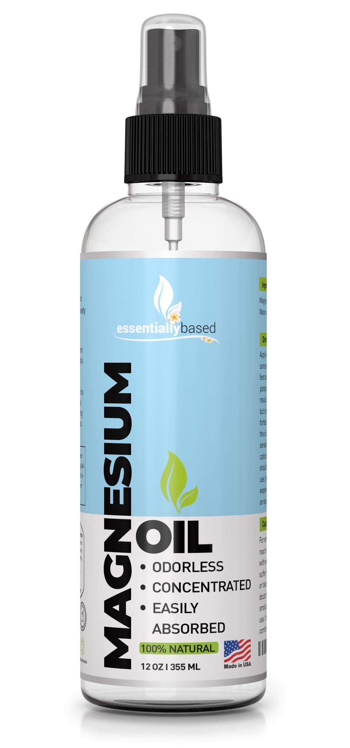 Spray de Aceite de Magnesio a Base de Esencia Extra Fuerte 355 Ml - Venta Internacional